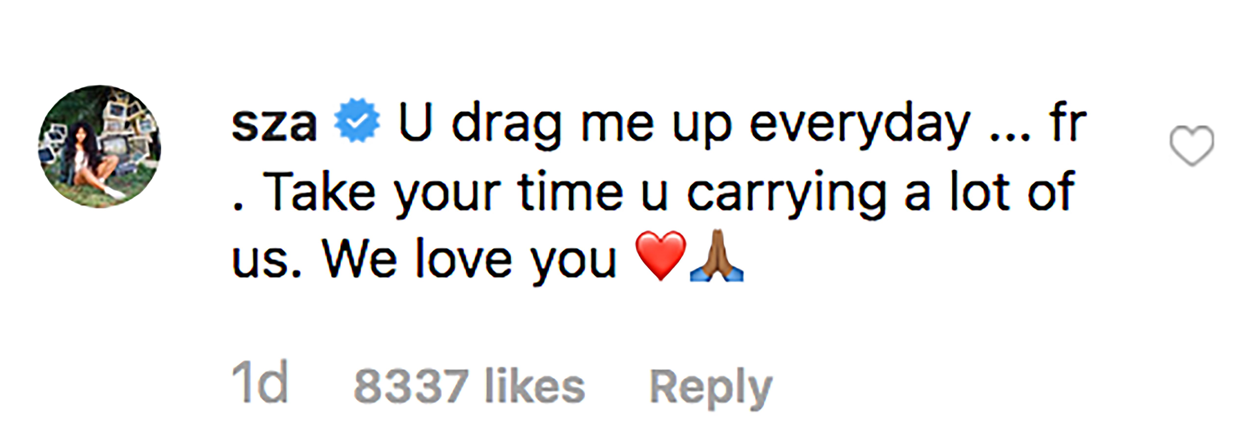 SZA comment on Lizzo's post. | Source: Instagram/lizzobeeating