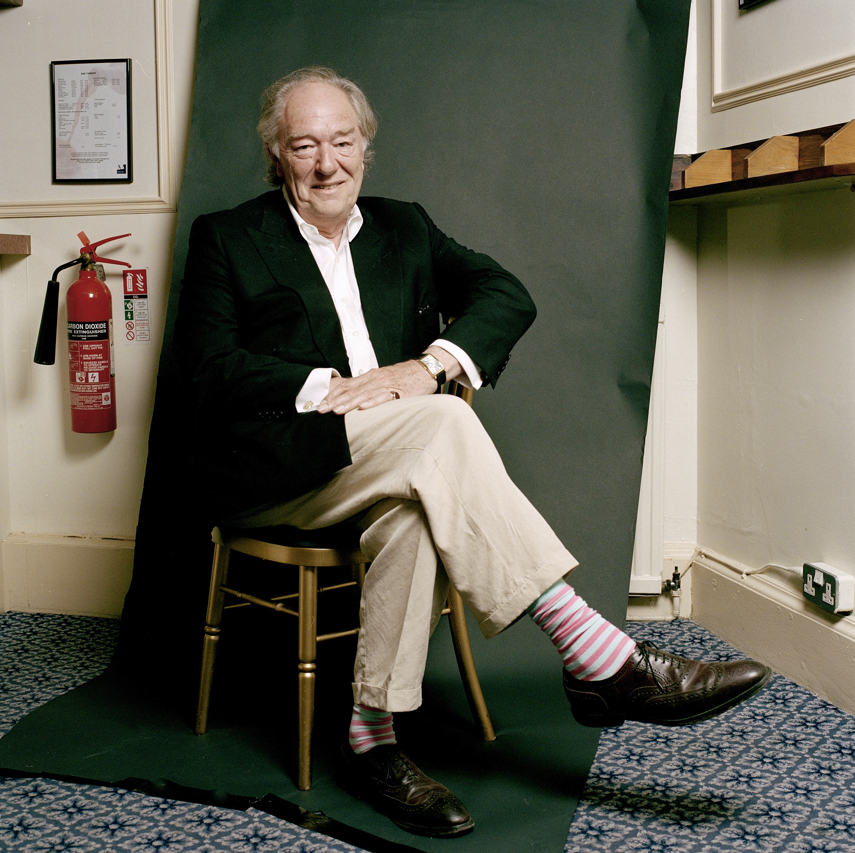 Sir Michael Gambon posing for a portrait on July 1, 2006 | Source: Getty Images