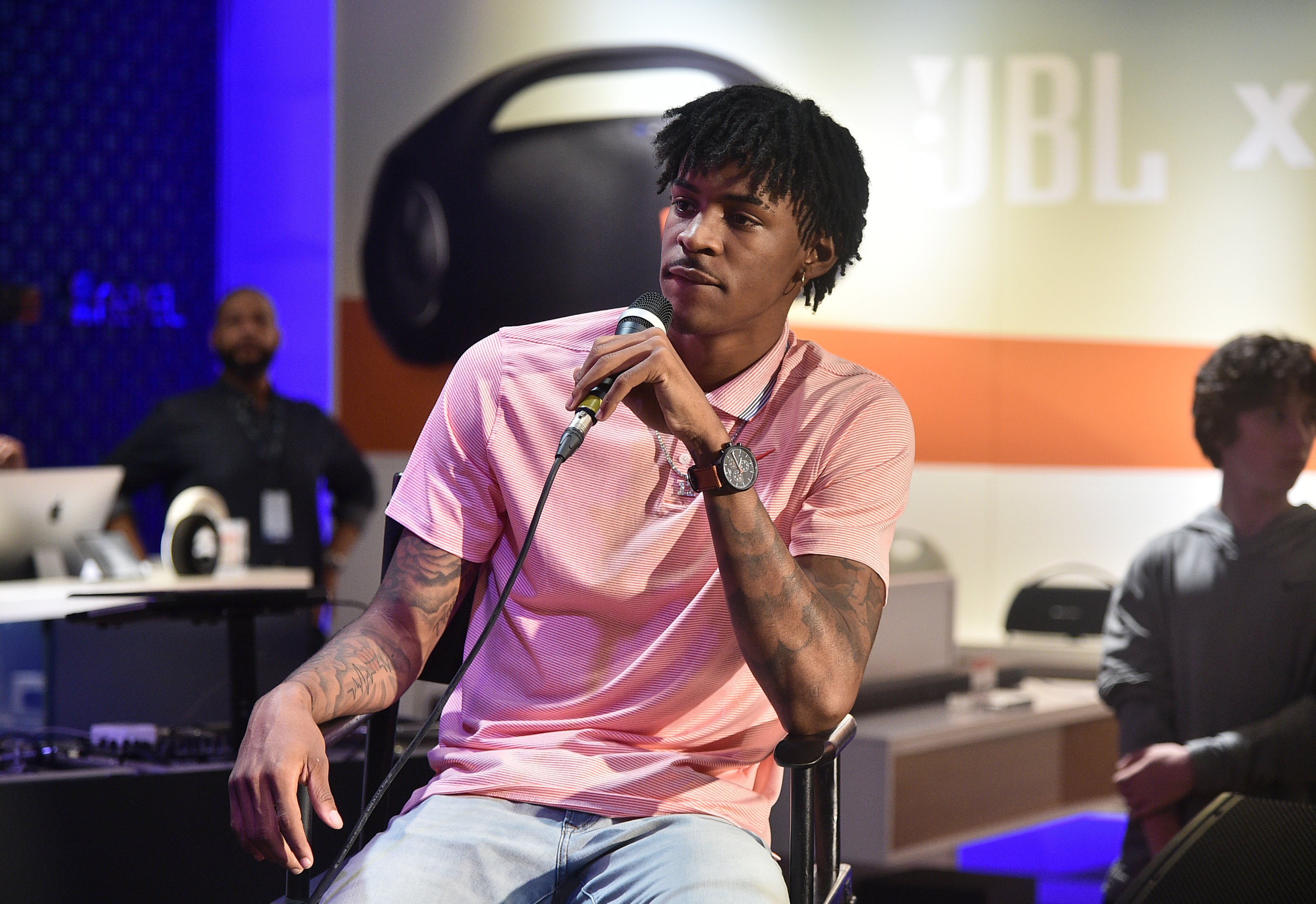 Ja Morant at a JBL Full-Court Press exclusive panel in New York, on June 18, 2019 | Source: Getty Images