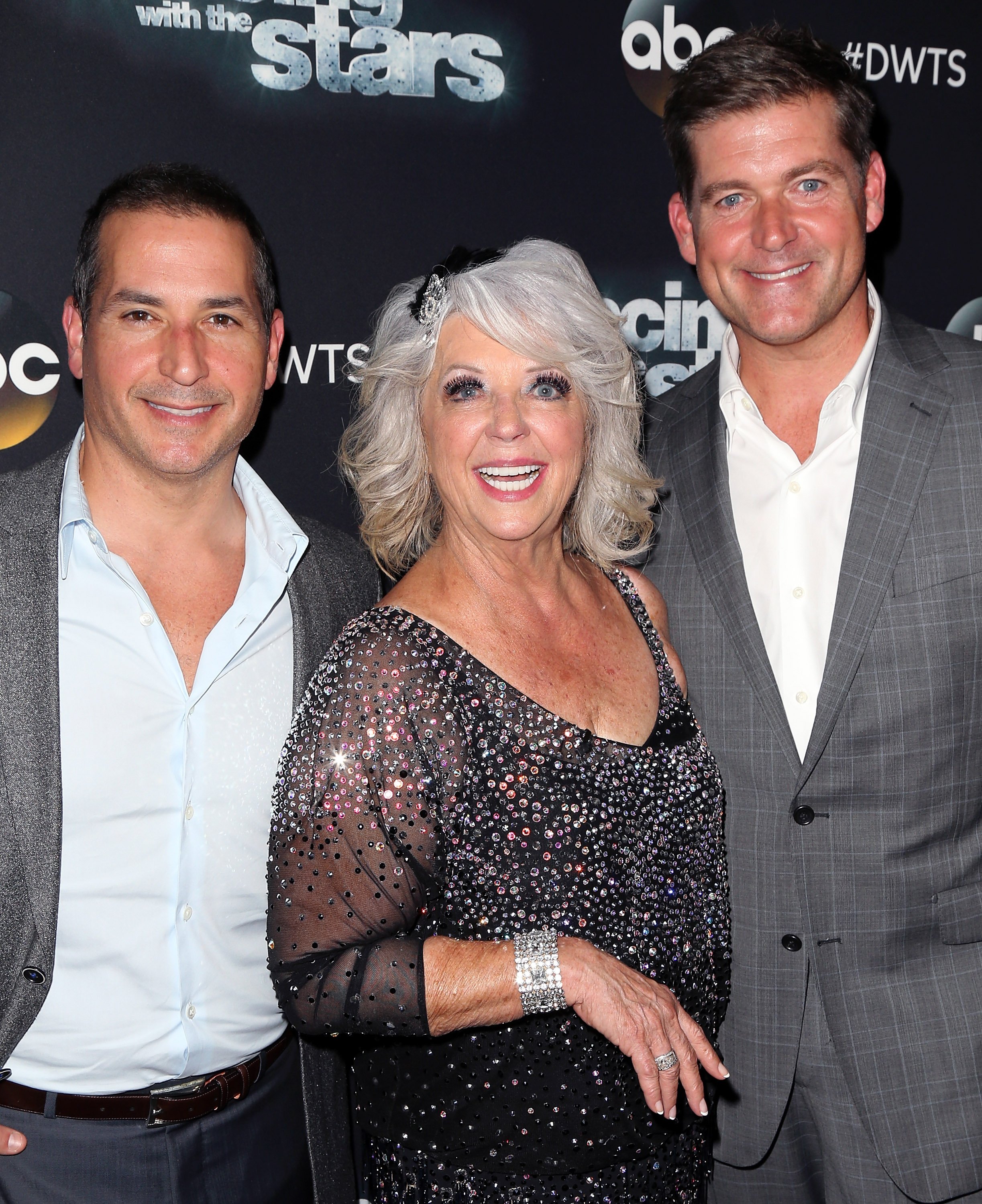 Paula Deen with sons Bobby Deen and Jamie Deen at 'Dancing with the Stars' Season 21 | Source: Getty Images