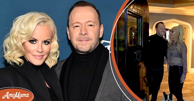 A picture of Donnie Wahlberg and Jenny McCarthy [left] A picture of Donnie Wahlberg and Jenny McCarthy with their dog [right] | Photo: Getty Images
