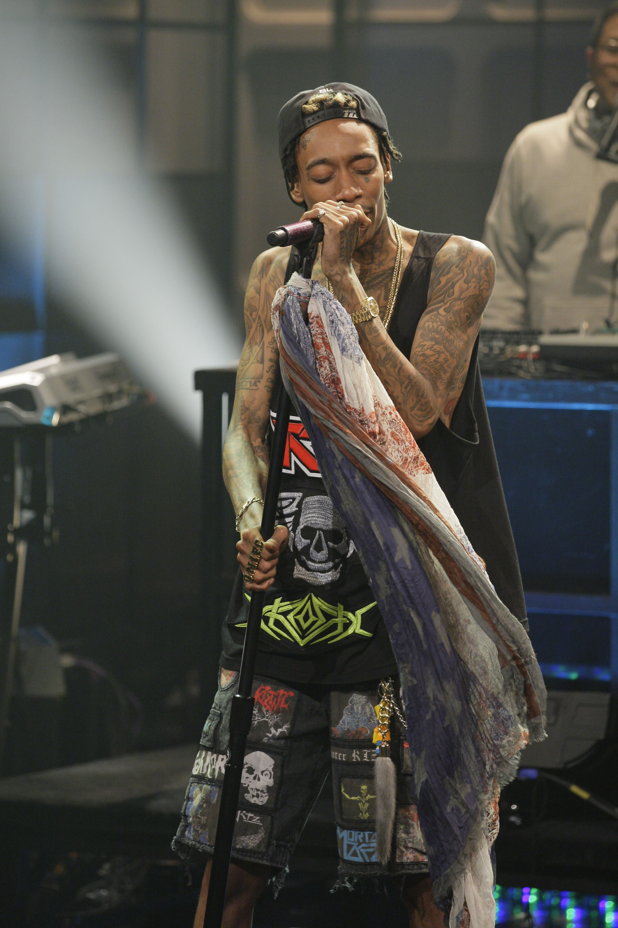 Wiz Khalifa performing on "The Tonight Show with Jay Leno" on March 22, 2013. | Source: Getty Images