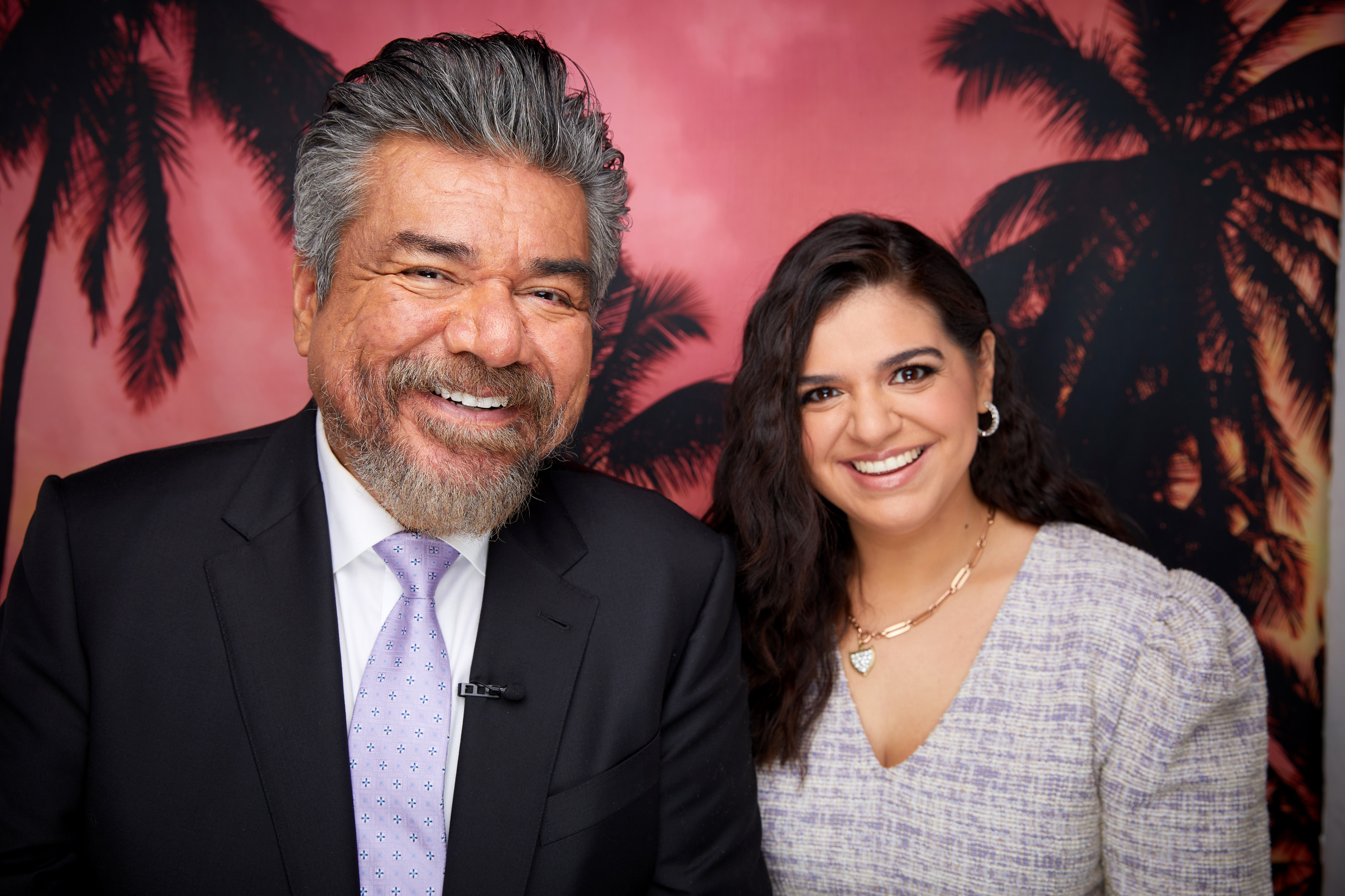 George and Mayan Lopez during an appearance on "The Kelly Clarkson Show" on October 6, 2022 | Source: Getty Images