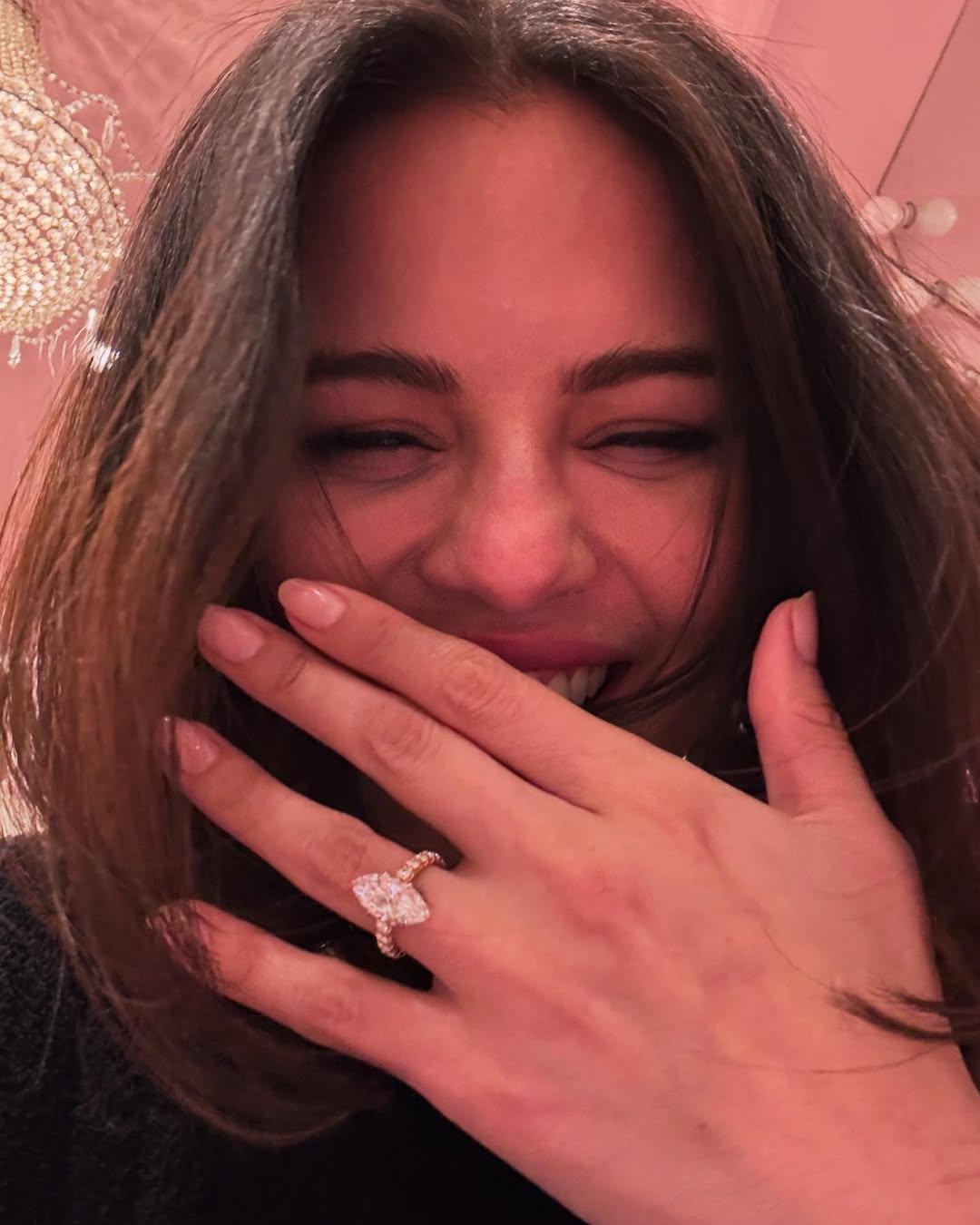 Selena Gomez flaunting her engagement ring, dated December 2024 | Source: Instagram/selenagomez