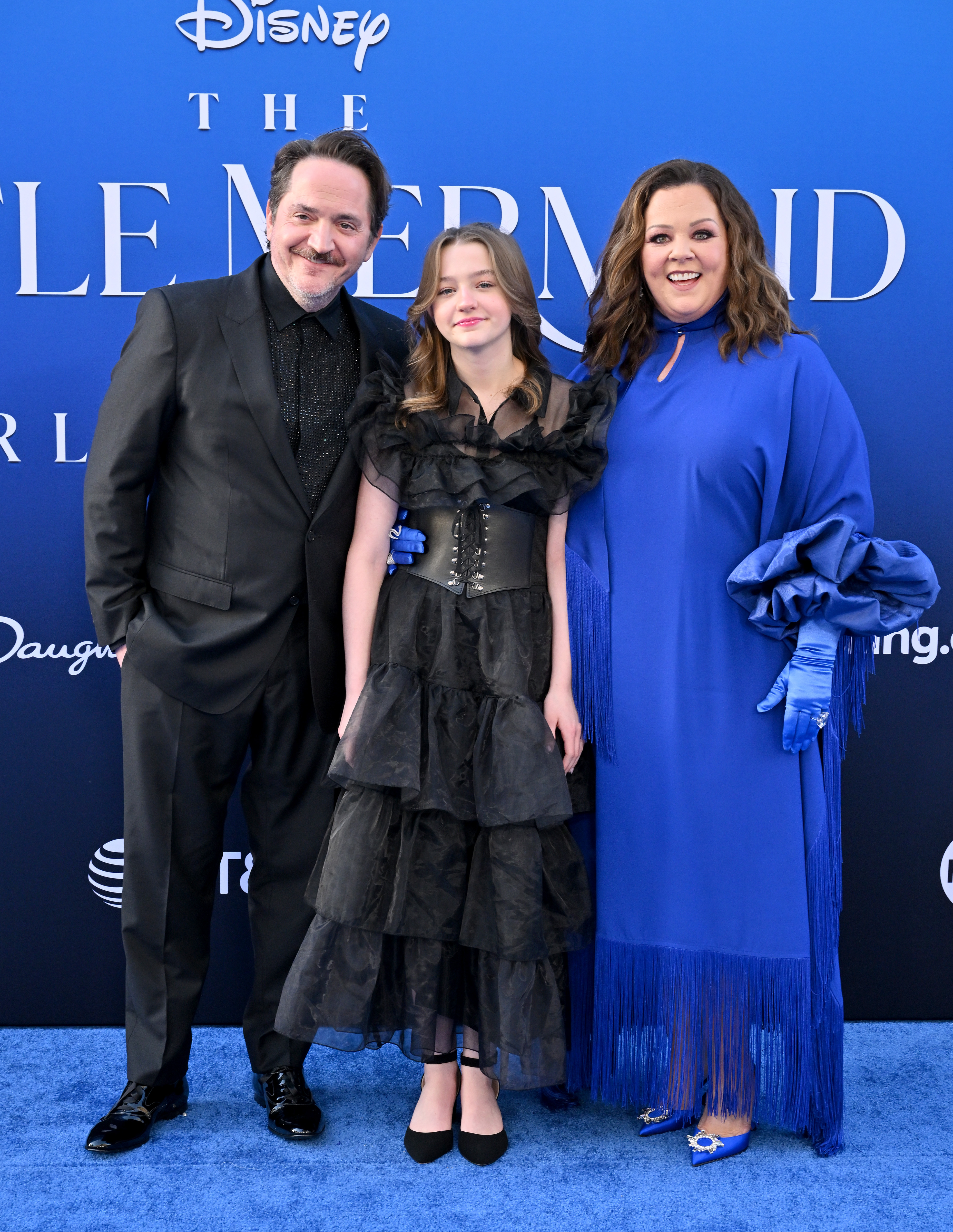 Ben Falcone, Vivian Falcone, and Melissa McCarthy attend the World Premiere of Disney's "The Little Mermaid" on May 08, 2023 in Hollywood, California | Source: Getty Images