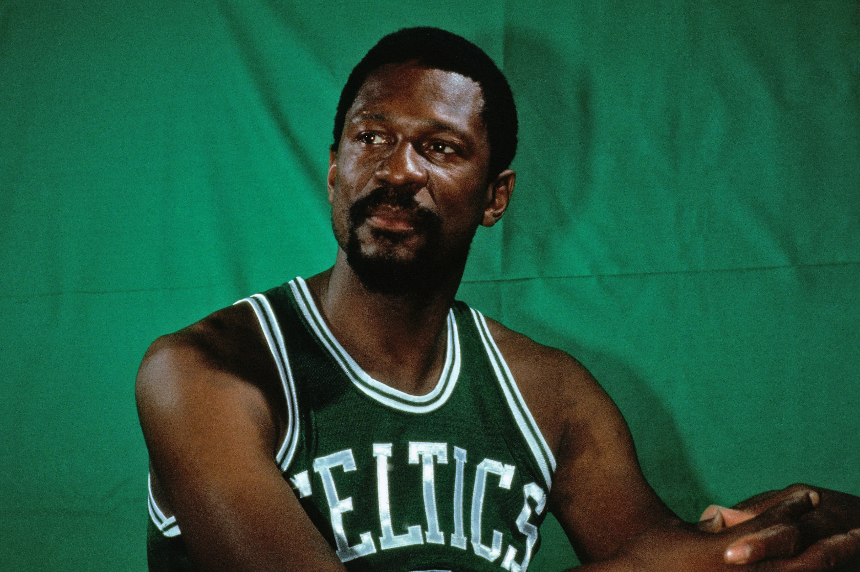 Bill Russell poses for a portrait in 1969 at the Boston Garden in Boston, Massachusetts. | Source: Getty Images