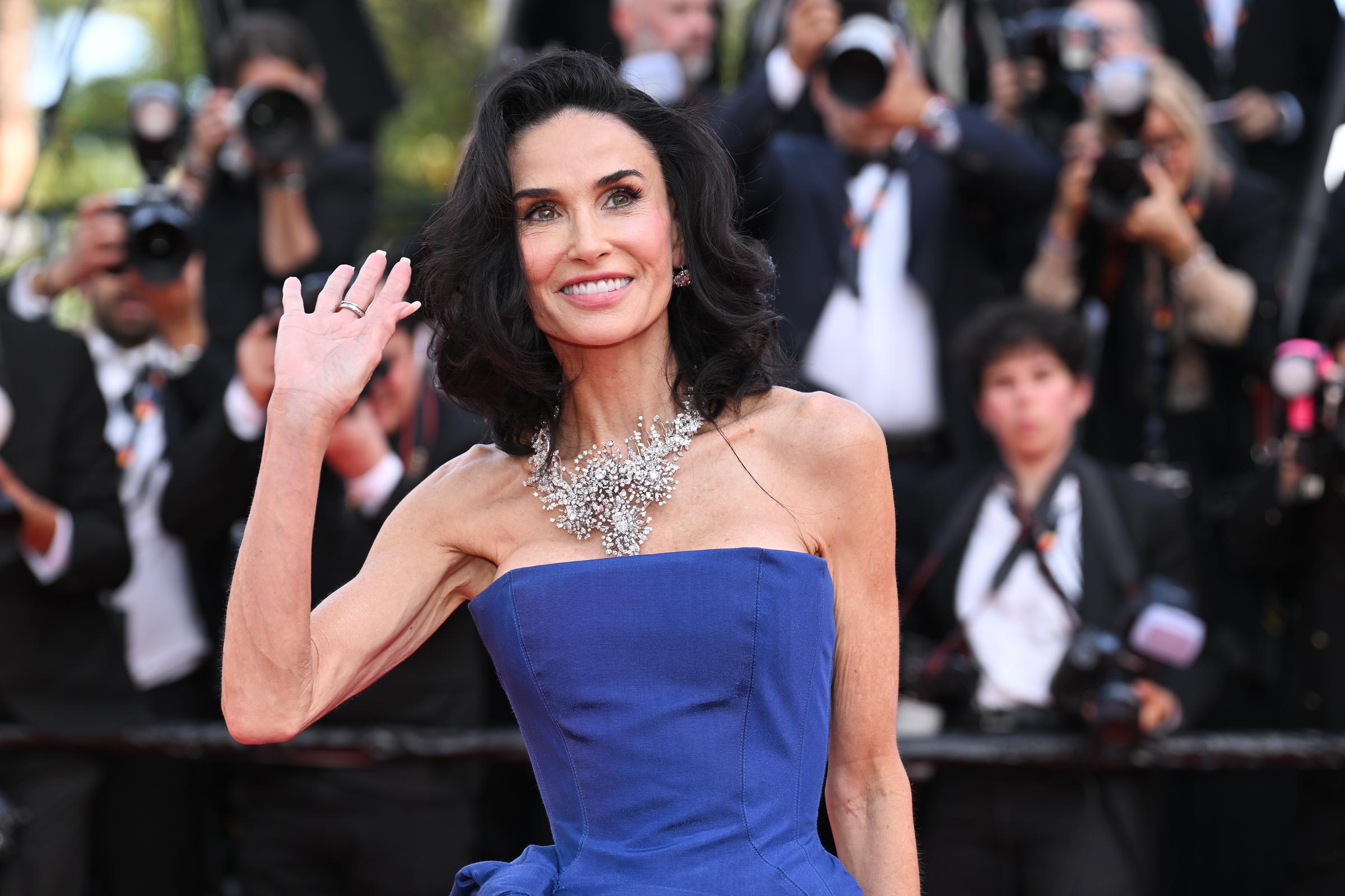 Demi Moore attends the "La Bola Negra" screening during the 79th annual Cannes Film Festival at Palais des Festivals on May 21, 2026 in France. | Source: Getty Images