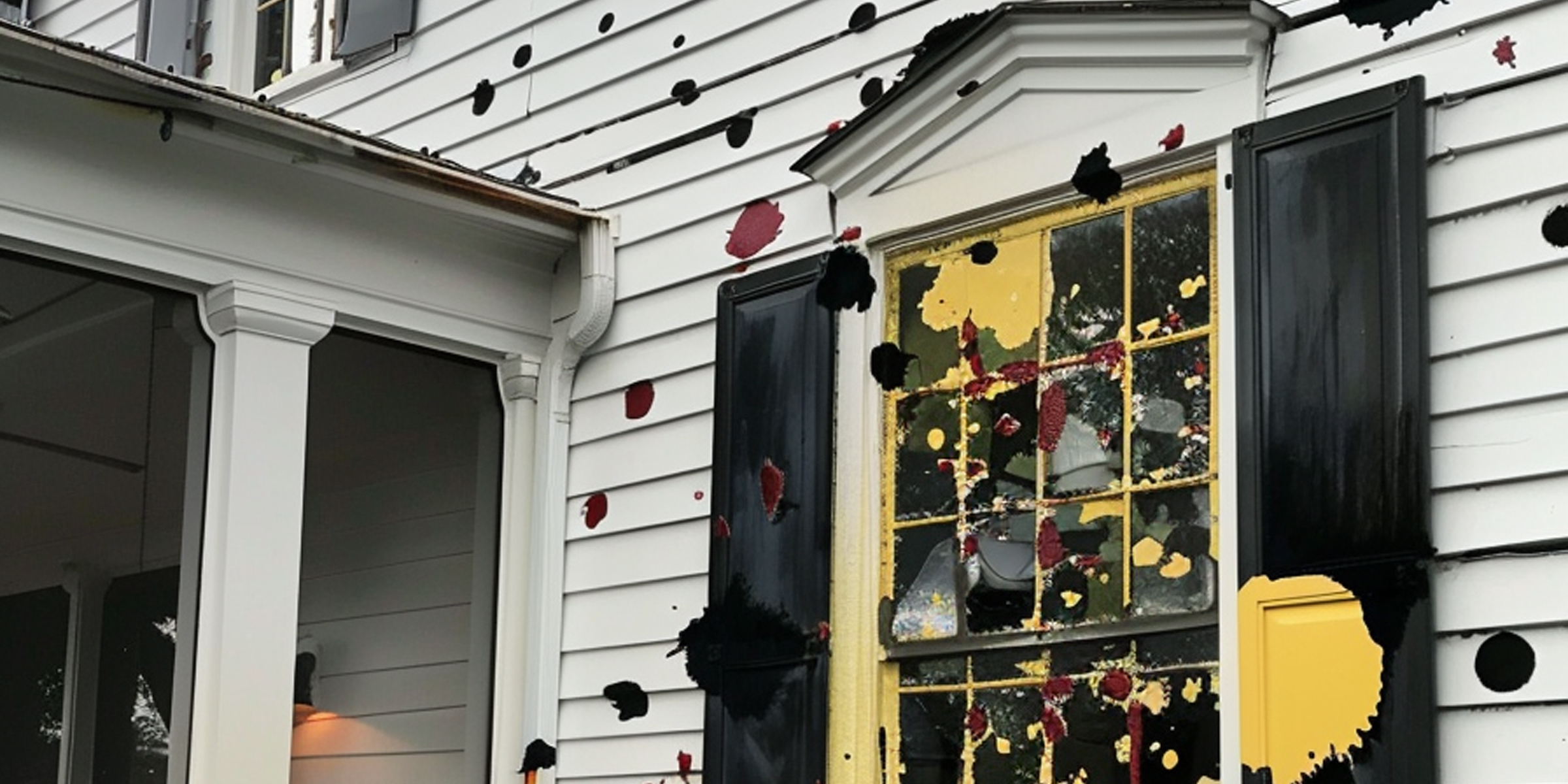 Paint splattered on the windows of a house | Source: AmoMama