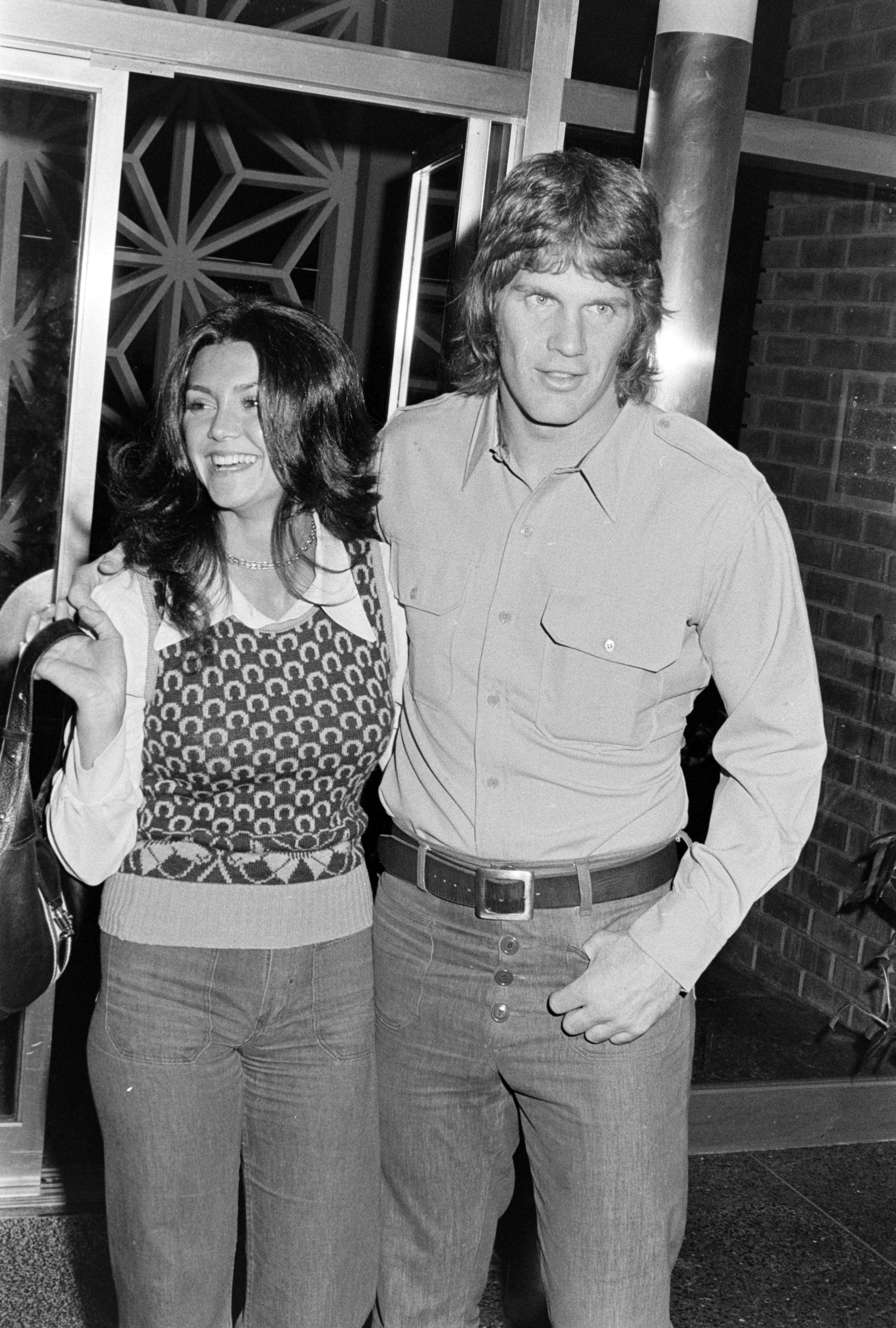 Victoria Principal and Lance Rentzel at a preview screening of "Paper Moon" in Hollywood, California, on April 10, 1973 | Source: Getty Images