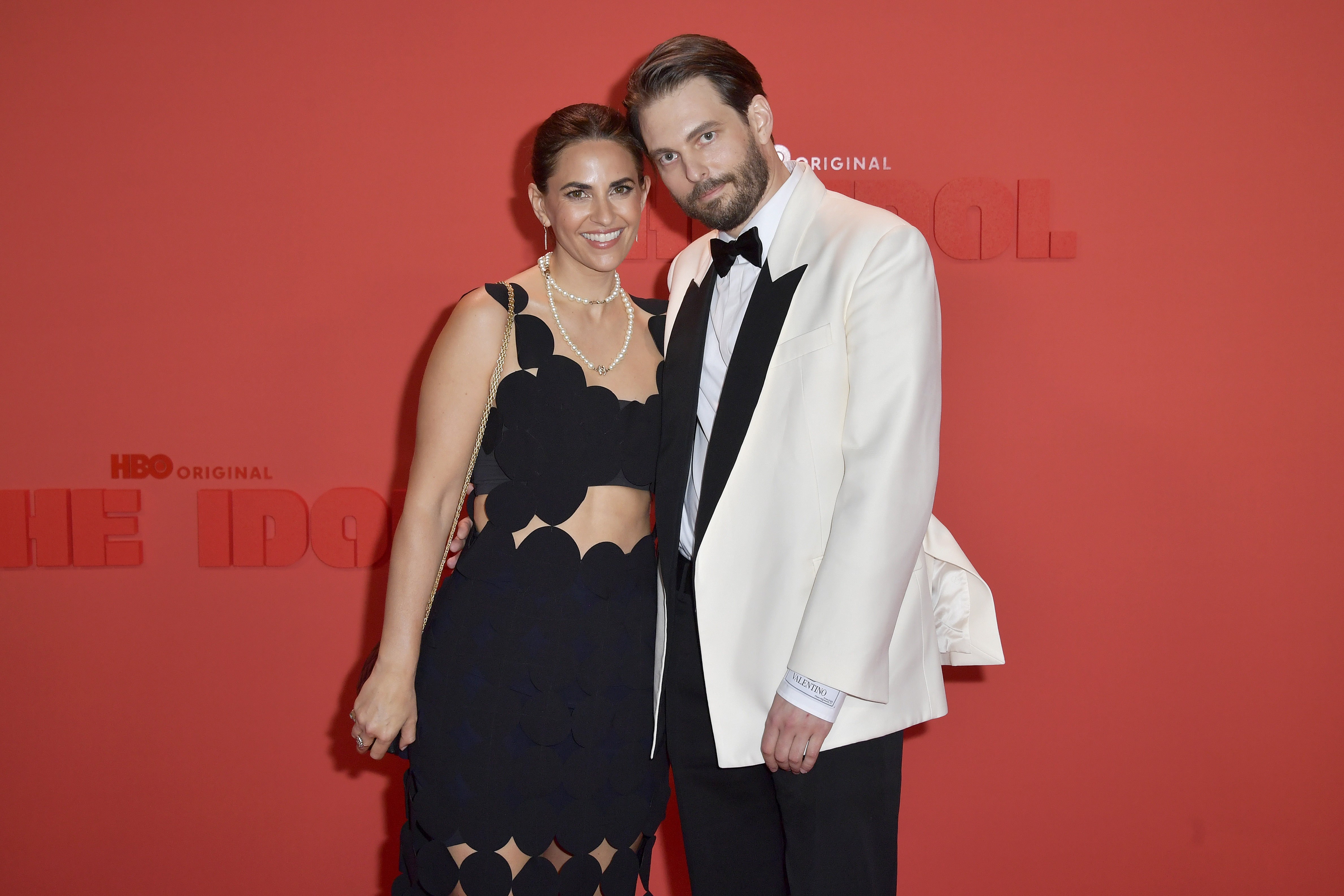 Ashley Levinson and Sam Levinson pose at "The Idol" Premiere Afterparty at the 76th Annual Cannes Film Festival at Palm Beach on May 22, 2023, in Cannes, France | Source: Getty Images
