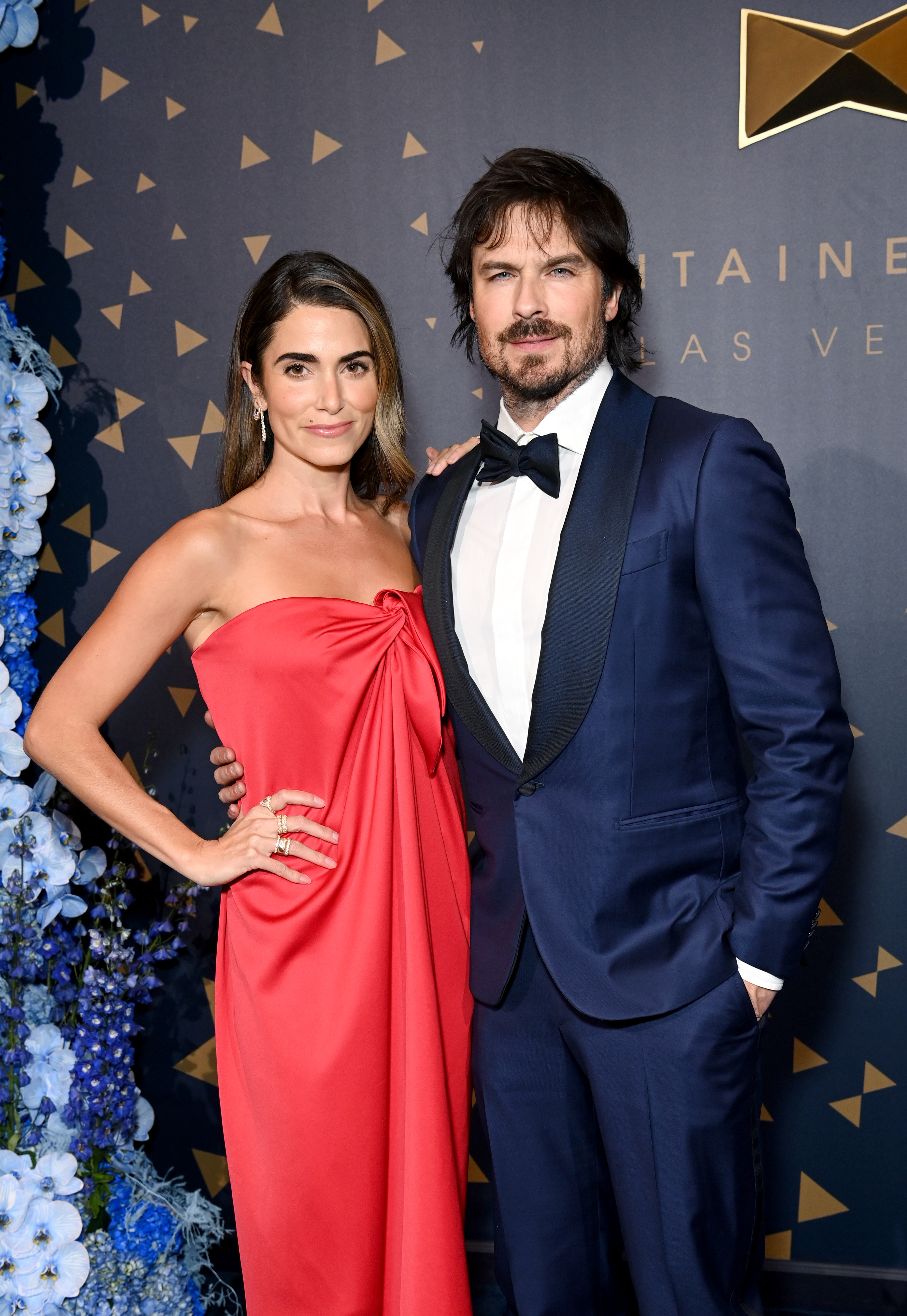 Nikki Reed and Ian Somerhalder attend the Fontainebleau Las Vegas Star-Studded Grand Opening Celebration on December 13, 2023, in Las Vegas, Nevada. | Source: Getty Images