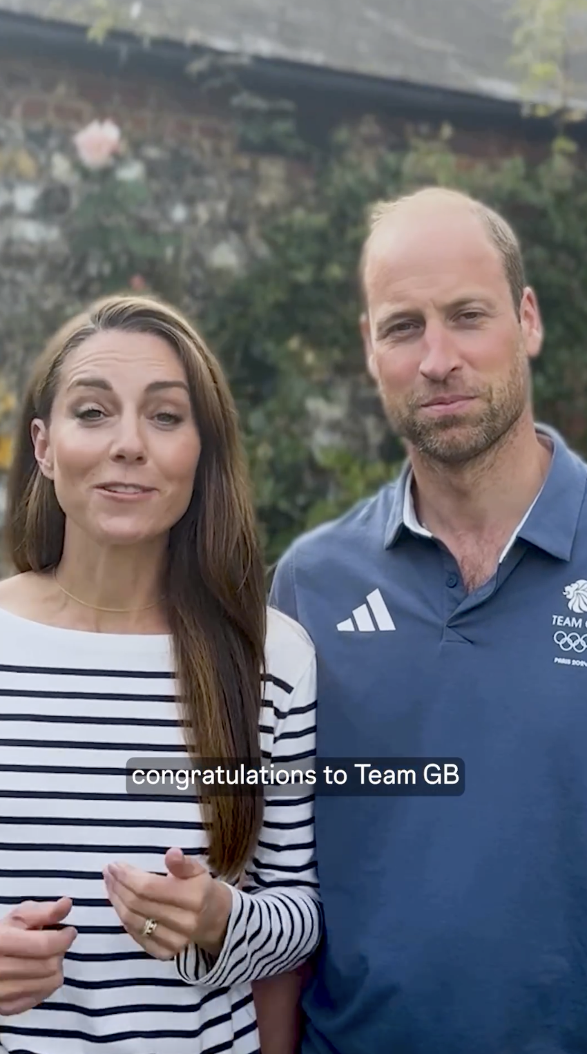 A Screenshot of Prince William and Princess Catherine taken from a video shared on August 11, 2024 | Source: Instagram/princeandprincessofwales