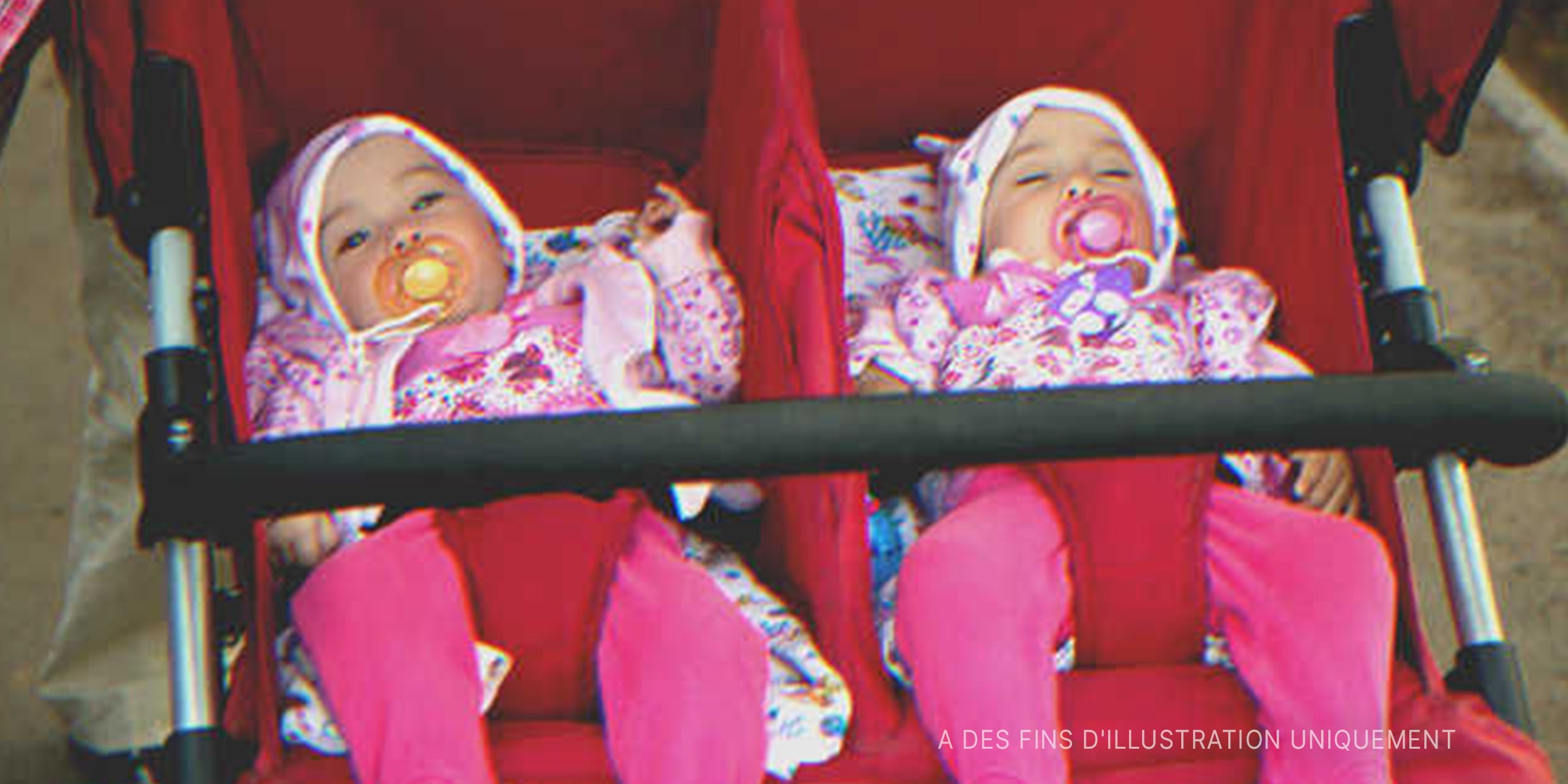 Des jumeaux se reposant dans une poussette | Source : Shutterstock