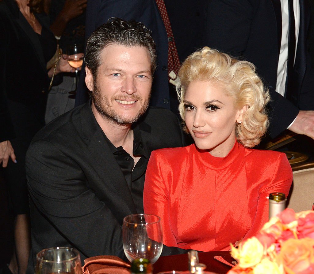  Blake Shelton and Gwen Stefani during the 2016 Pre-GRAMMY Gala and Salute to Industry Icons honoring Irving Azoff at The Beverly Hilton Hotel on February 14, 2016 in Beverly Hills, California. | Source: Getty Images