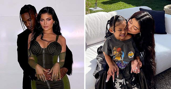 Kylie Jenner and Travis Scott in New York City on June 16, 2021 and one of her with Stormi Webster on April 12, 2021 | Photo: Instagram/kyliejenner