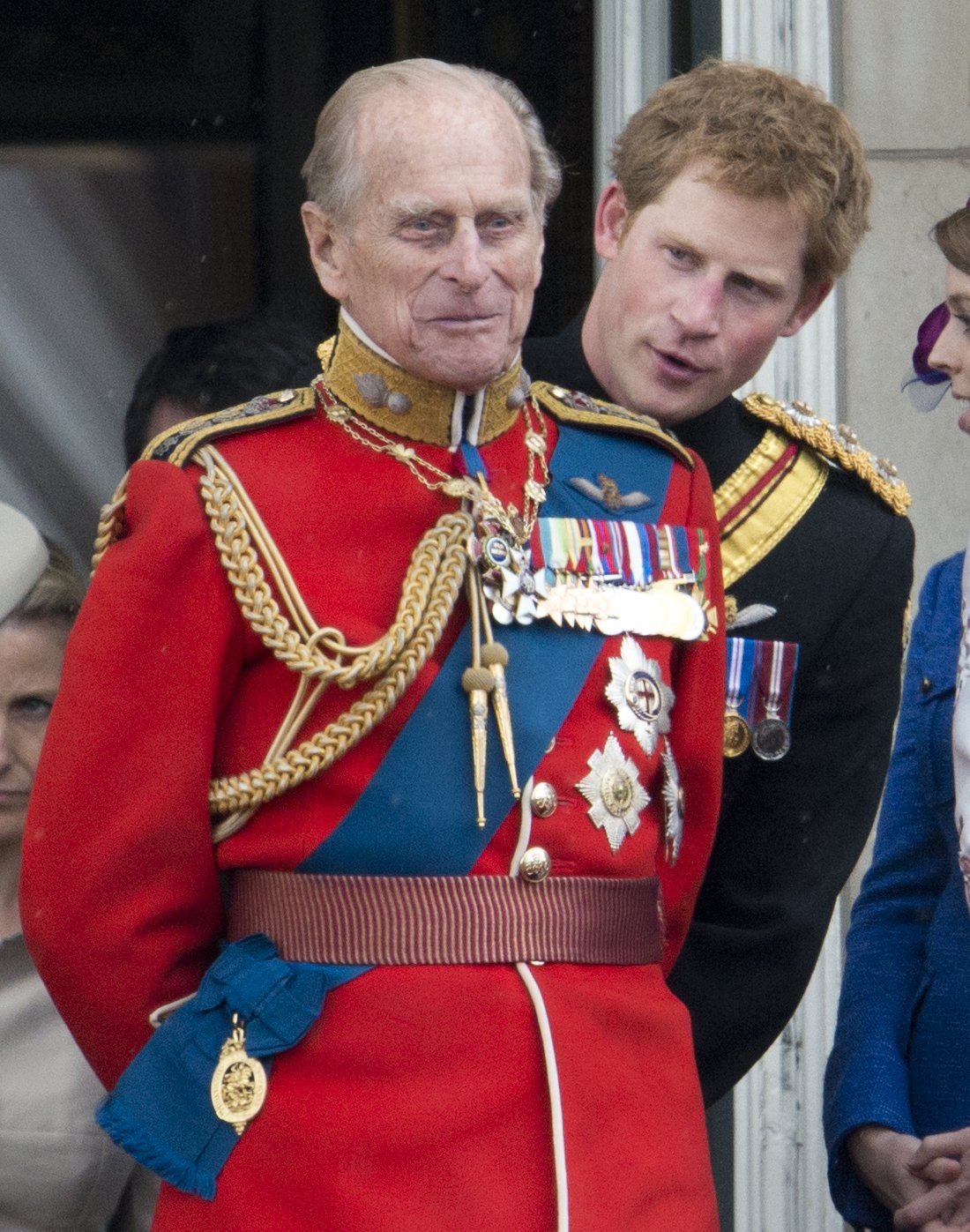 Prince Harry and Prince Philip, Duke Of Edinburgh, attending the Trooping the Colour Ceremony in London on June 16, 2012 | Source: Getty Images 