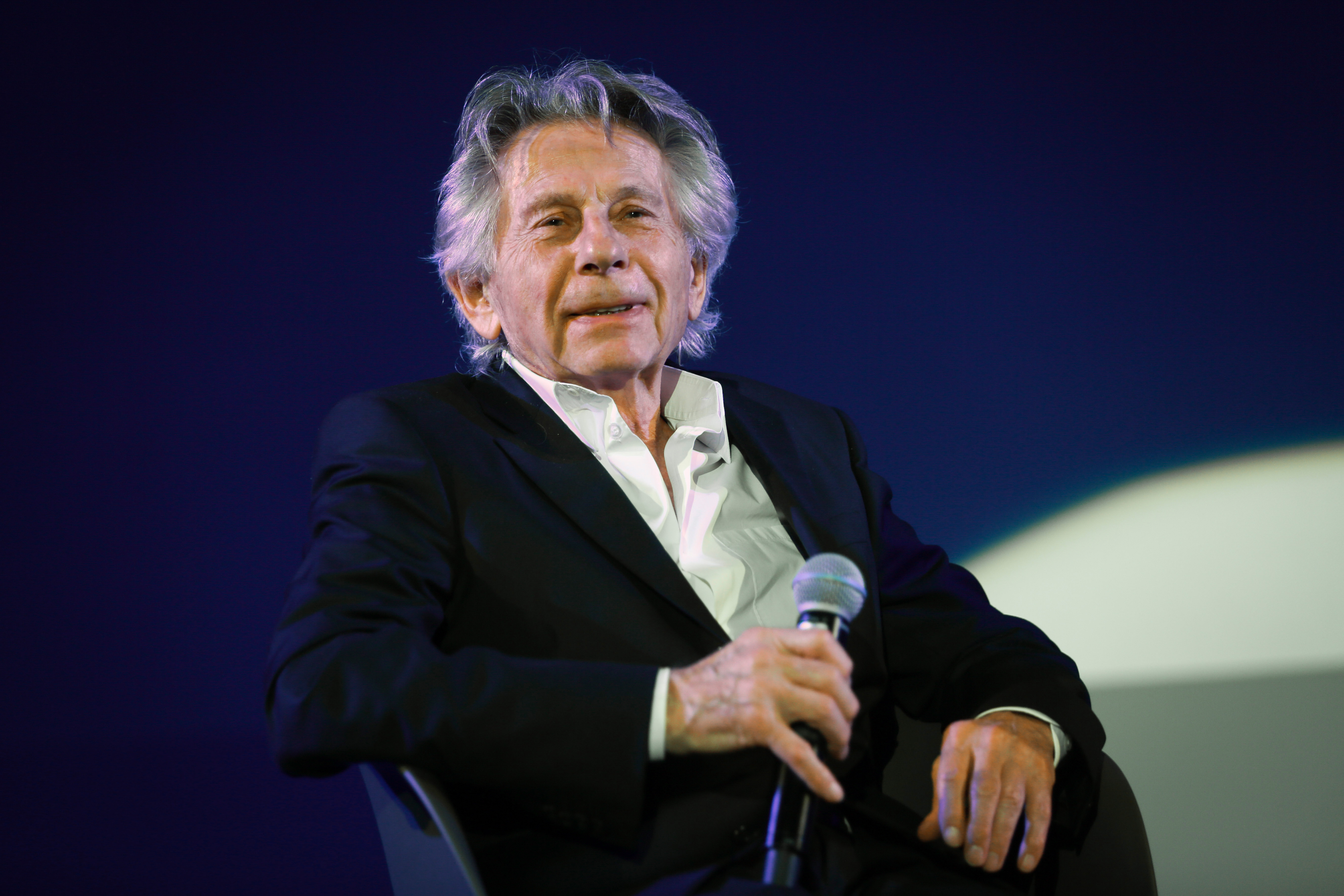 Roman Polanski portrayed during Netia Off Camera film festival on May 2nd, 2018, in Krakow, Poland. | Source: Getty Images