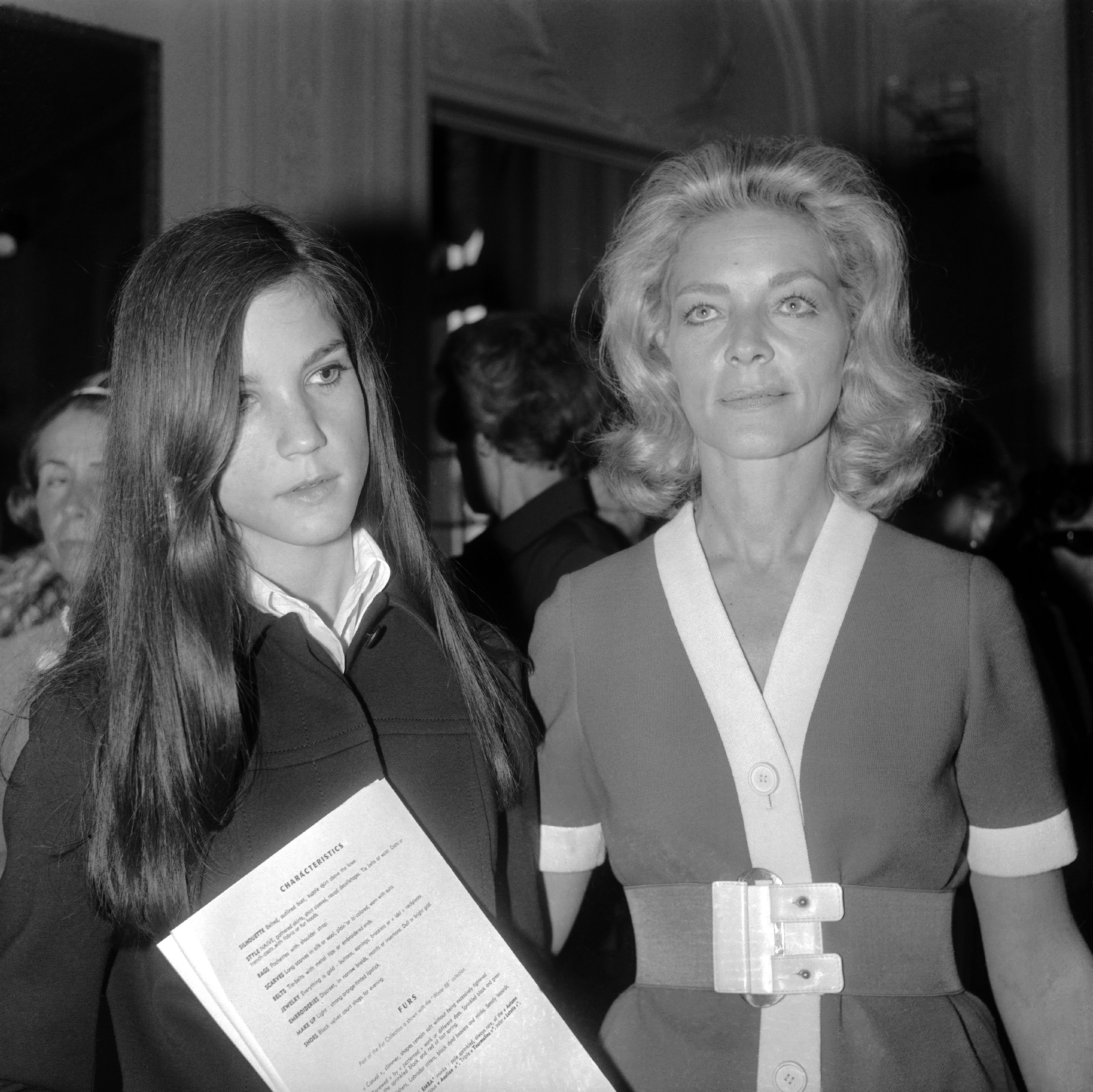 Lauren Bacall and Leslie Bogart in France on July 25, 1968. | Source: Getty Images