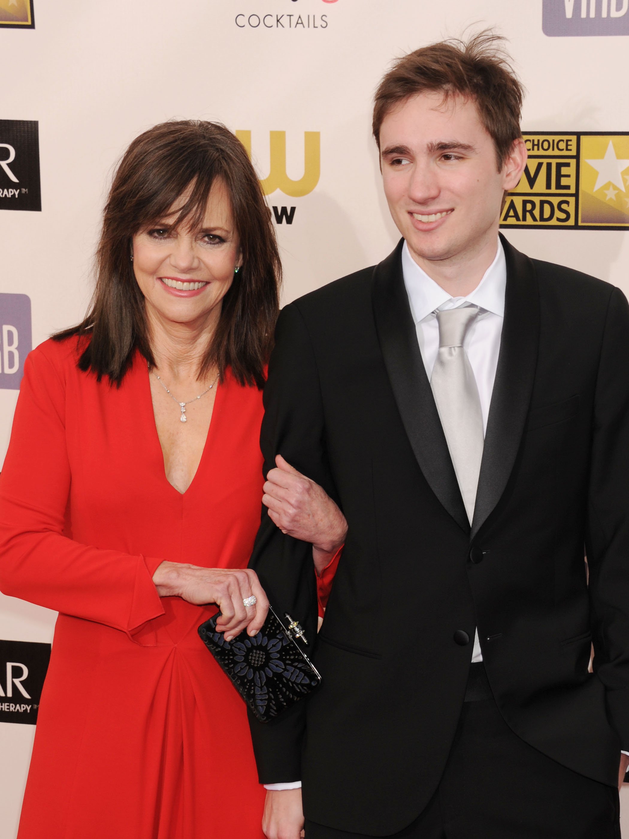 Actress Sally Field and son Sam Greisman arrive at the 18th Annual Critics' Choice Movie Awards at The Barker Hangar on January 10, 2013 in Santa Monica, California. | Source: Getty Images