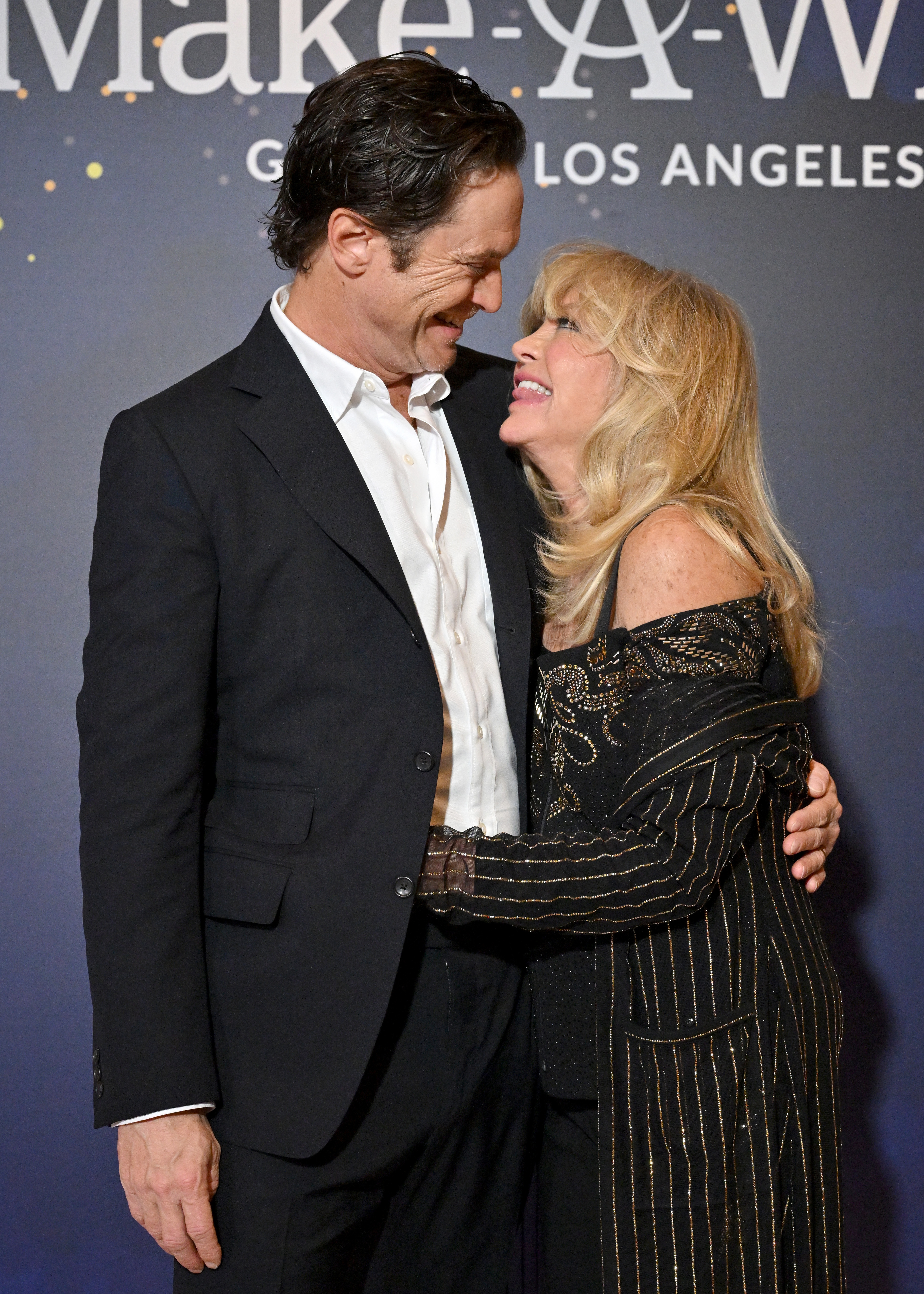 Oliver Hudson and Goldie Hawn attend Make-A-Wish Greater Los Angeles's Wish Gala at Fairmont Century Plaza on December 05, 2025
