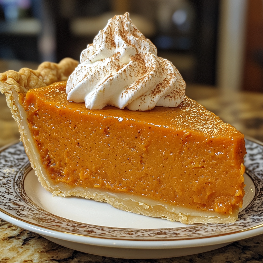 A slice of pumpkin pie | Source: Midjourney