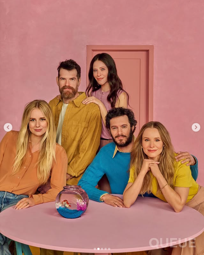 A stylized, high-saturation portrait of the "Nobody Wants This" cast, from a post dated May 28, 2025 | Source: Instagram/kristenbell