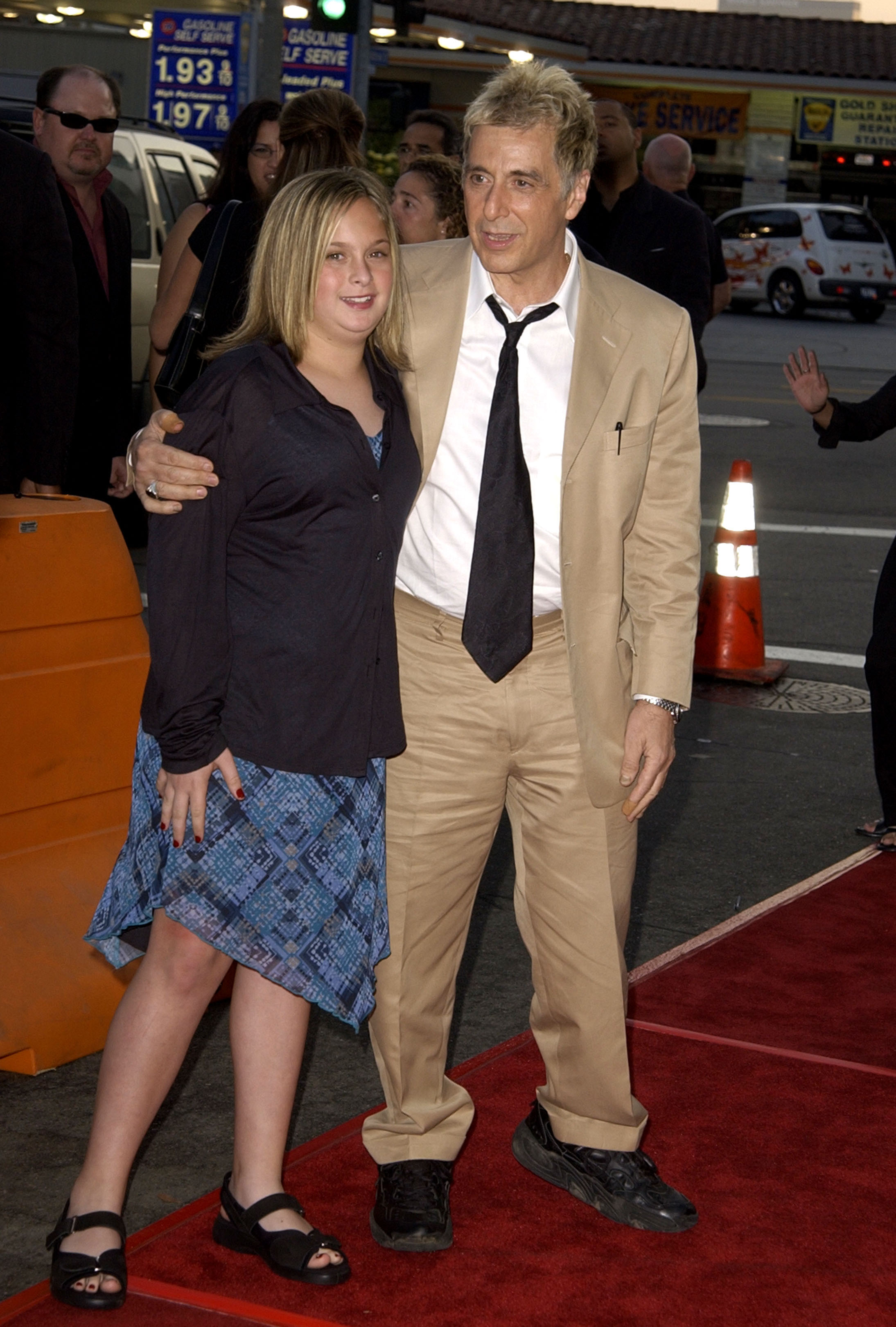 Al Pacino and Julie Pacino during the "Simone" Los Angeles premiere at National Theatre in Westwood, California, on August 13, 2002 | Source: Getty Images