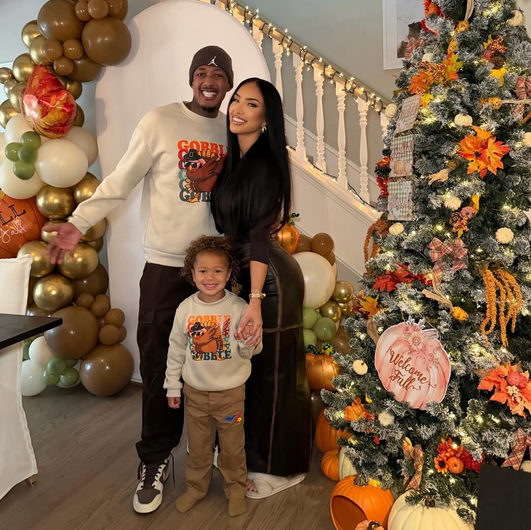 Nick Cannon, Bre Tiesi, and Legendary Cannon take photo together from a post dated  November 28, 2025. | Source: Instagram/| Source: Instagram/bre_tiesi