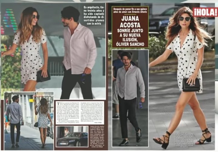 La revista ¡Hola! publicó en exclusiva fotos de Juana Acosta y su entonces pareja Óliver Sancho. | Foto: YouTube/Hola TV La revista ¡Hola! publicó en exclusiva fotos de Juana Acosta y su entonces pareja Óliver Sancho. | Foto: YouTube/Hola TV