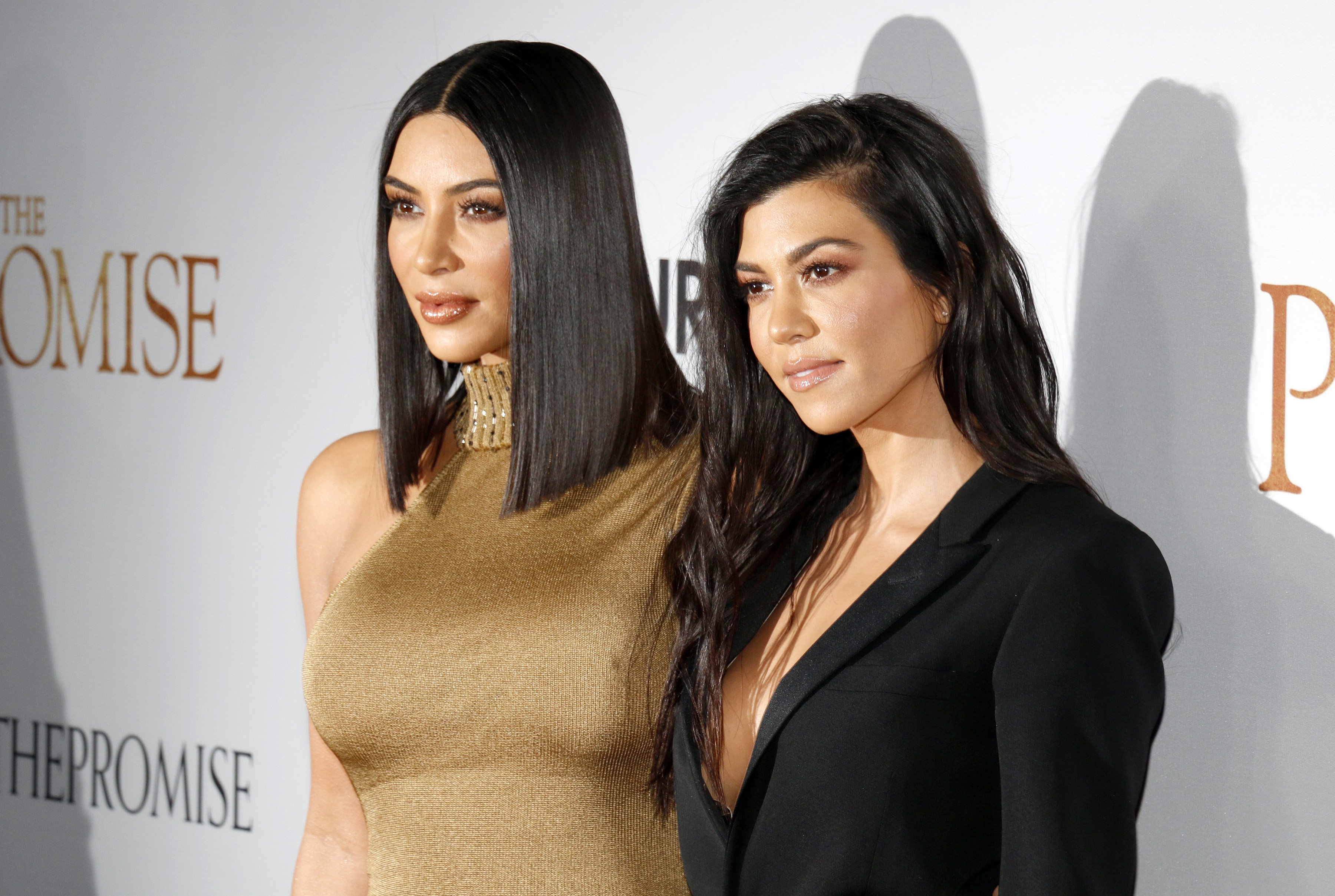 Kim Kardashian West and Kourtney Kardashian at the Los Angeles premiere of 'The Promise' held at the TCL Chinese Theatre in Hollywood, USA on April 12, 2017 | Photo: Shutterstock