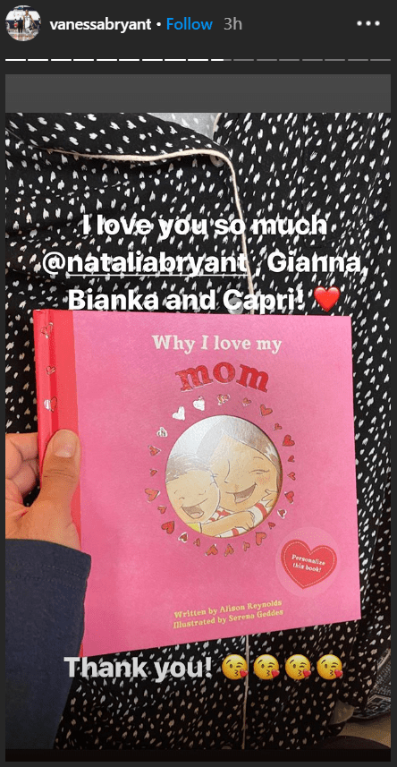 Vanessa Bryant's Instagram post of her daughters' Mother's Day Gift | Source: Instagram/VanessaBryant