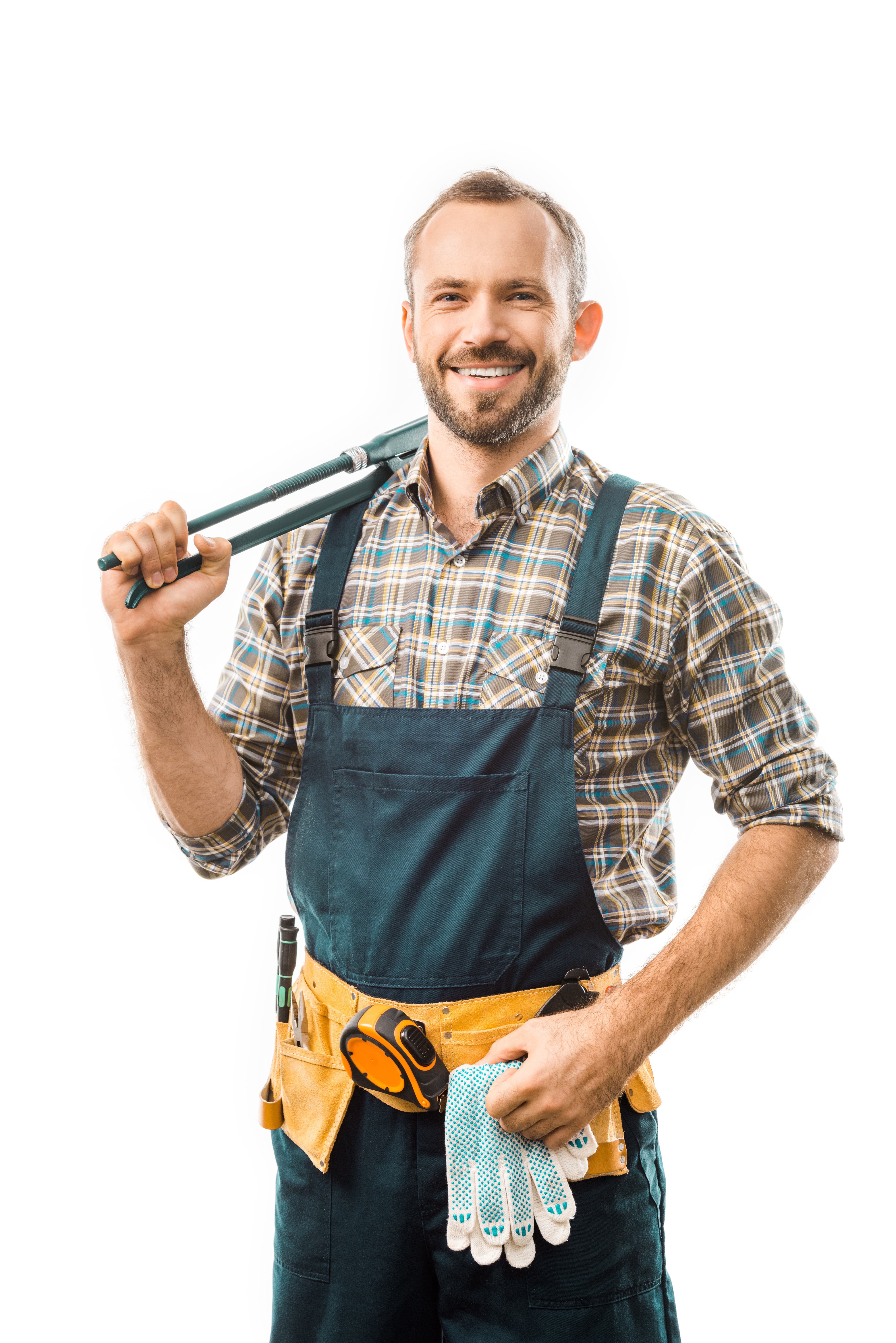 A plumber holding the tools of his trade | Source: Shutterstock