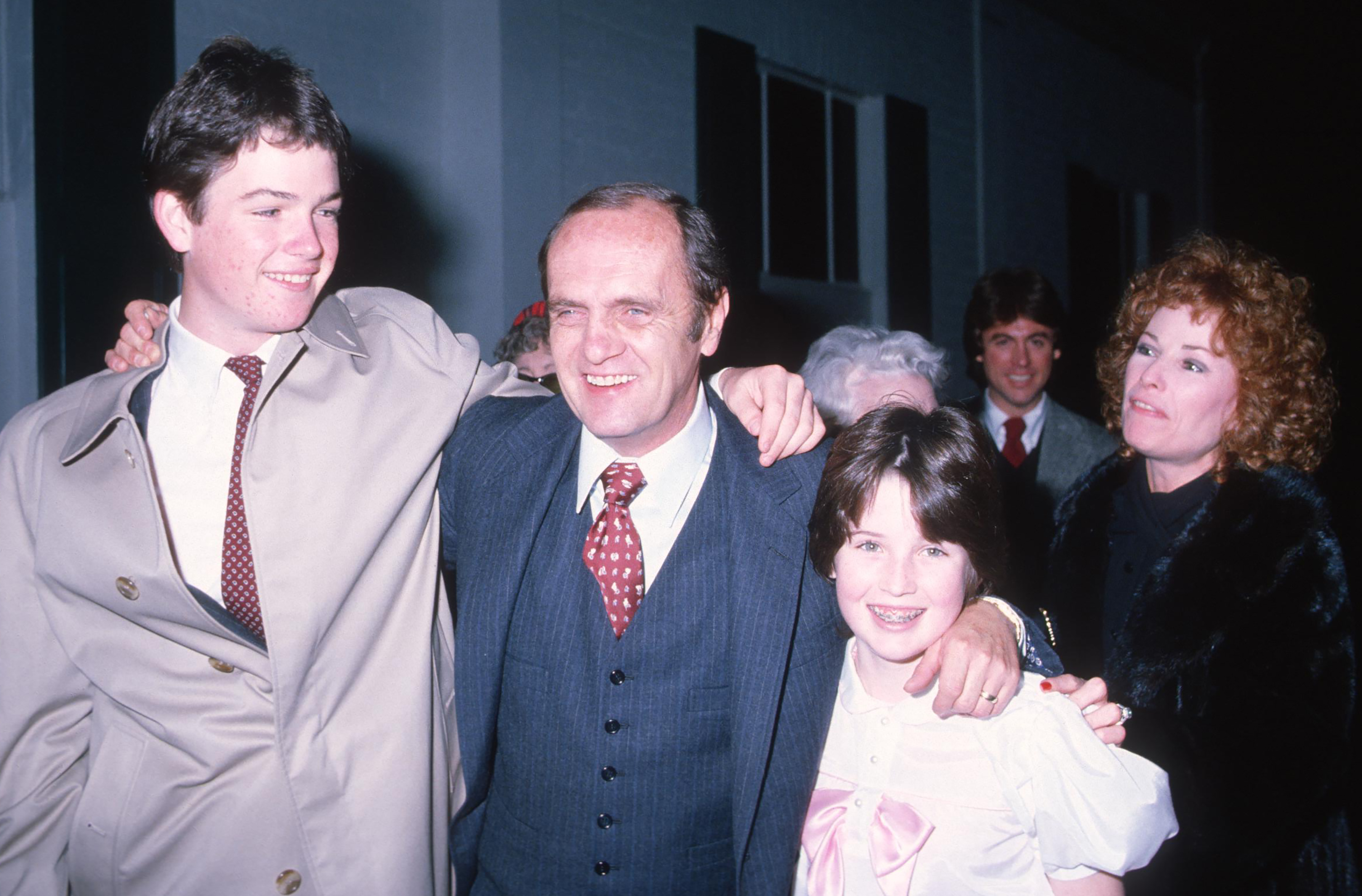 Bob Newhart with his wife Ginnie Newhart and their family attend Party Honoring Quincy Jones at Chasen's Restaurant on March 6, 1983 in Beverly Hills, California | Source: Getty Images