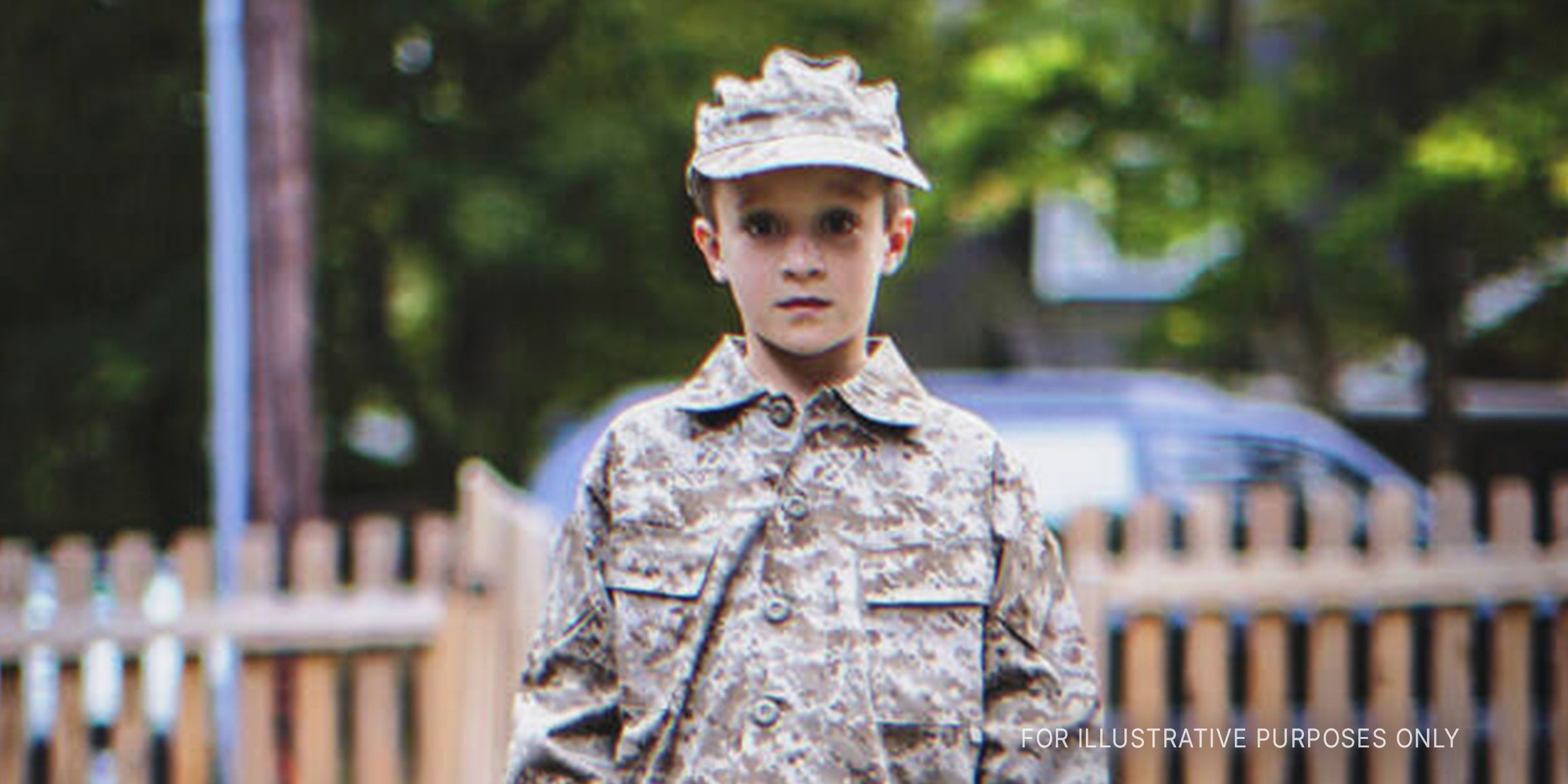 Boy in military uniform. | Source: Getty Images