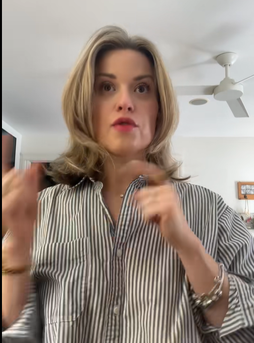 Amanda "Mandy" Karolkiewicz appears in a video filmed inside a home while speaking to the camera. | Source: TikTok/mandykarolk