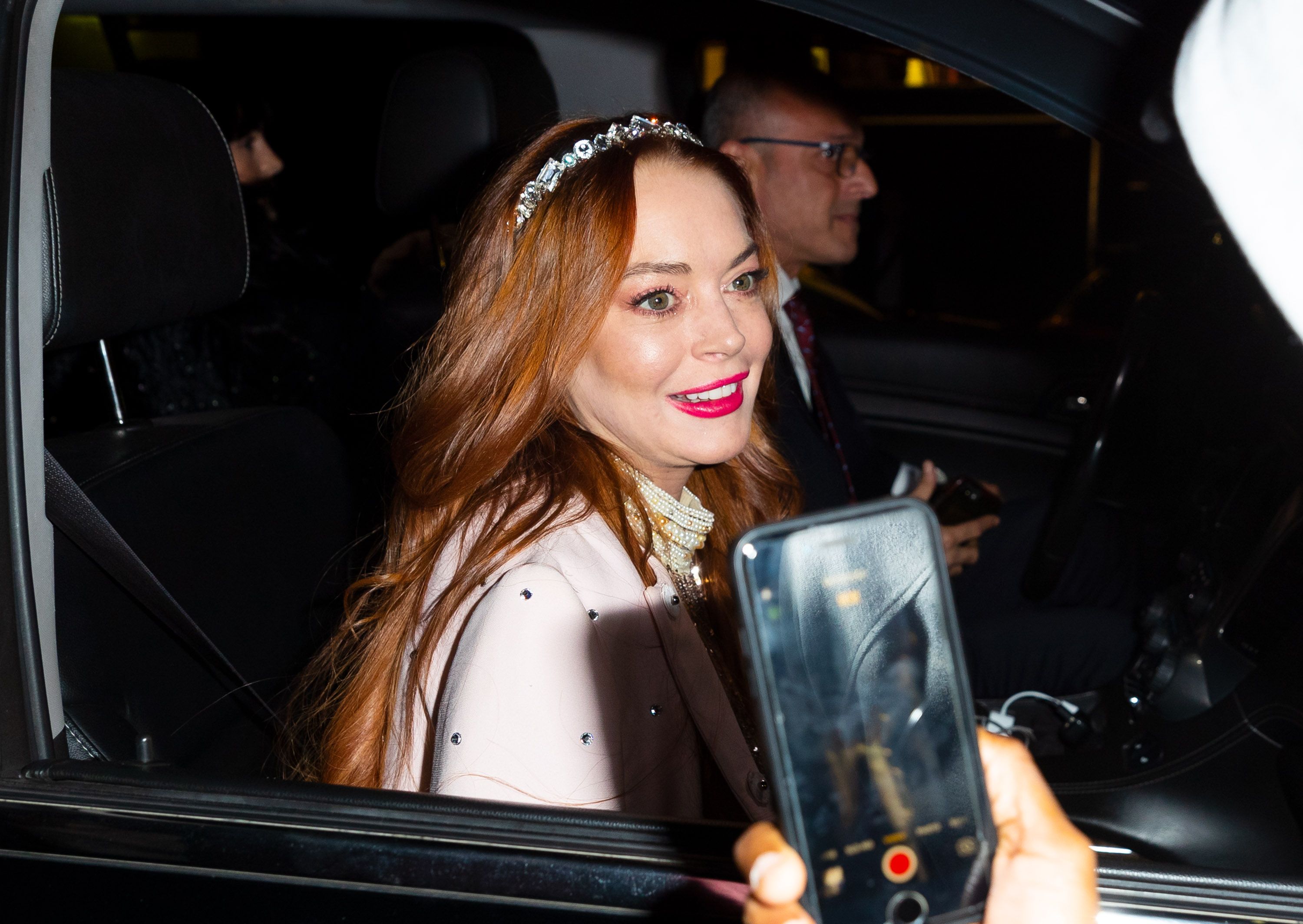 Lindsay Lohan out and about on October 25, 2019 in New York City. | Source: Getty Images