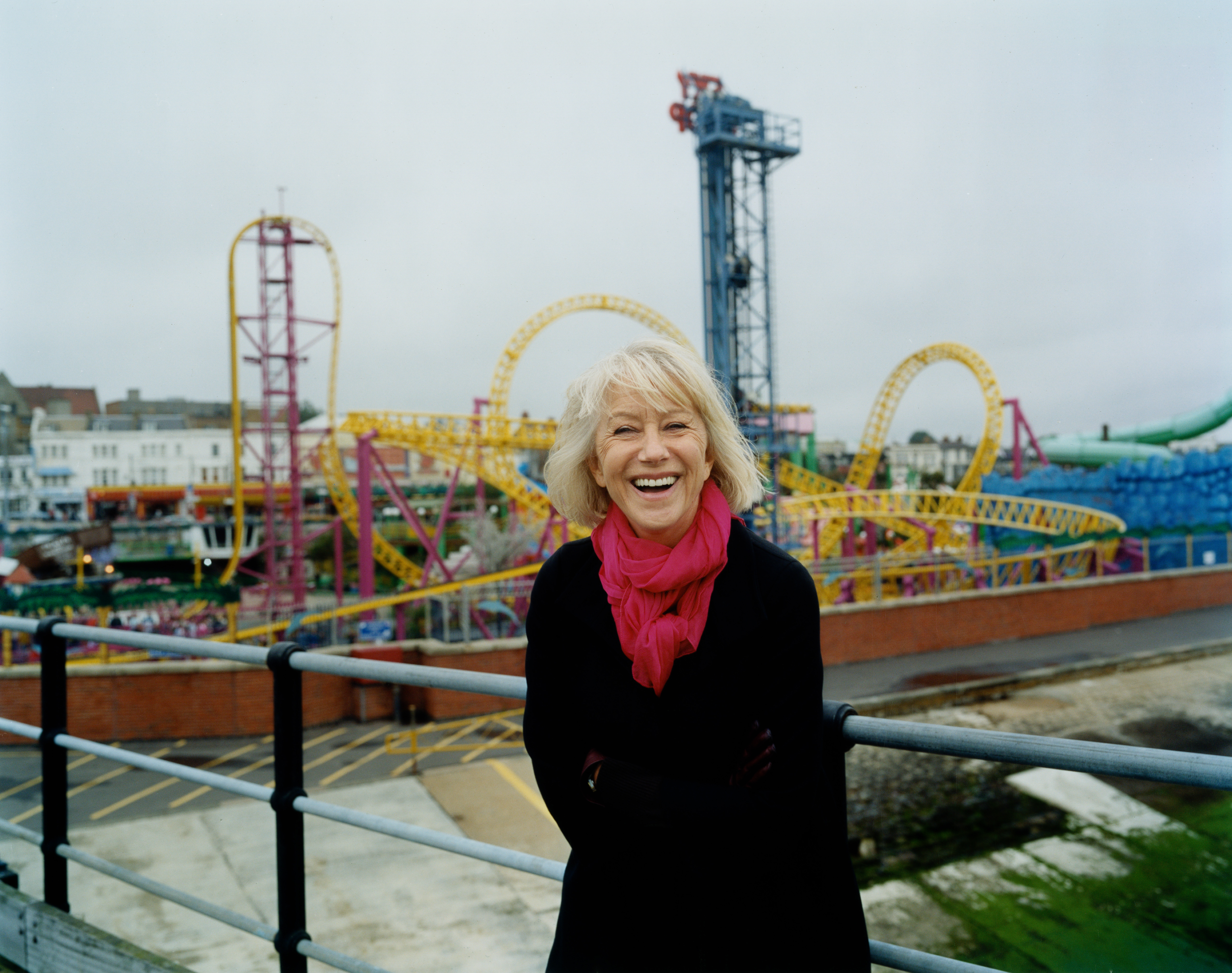 Helen Mirren poses by a pier, circa 2005. | Source: Getty Images