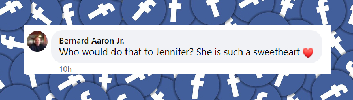 A netizen's comment about Jennifer Aniston being covered in oil, posted in July 2024 | Source: Facebook/pagesix