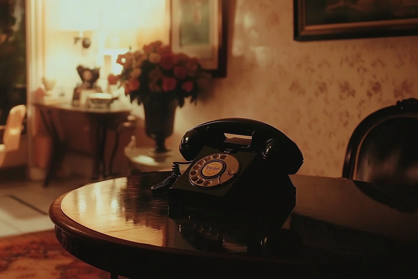 A telephone on the table | Source: Midjourney