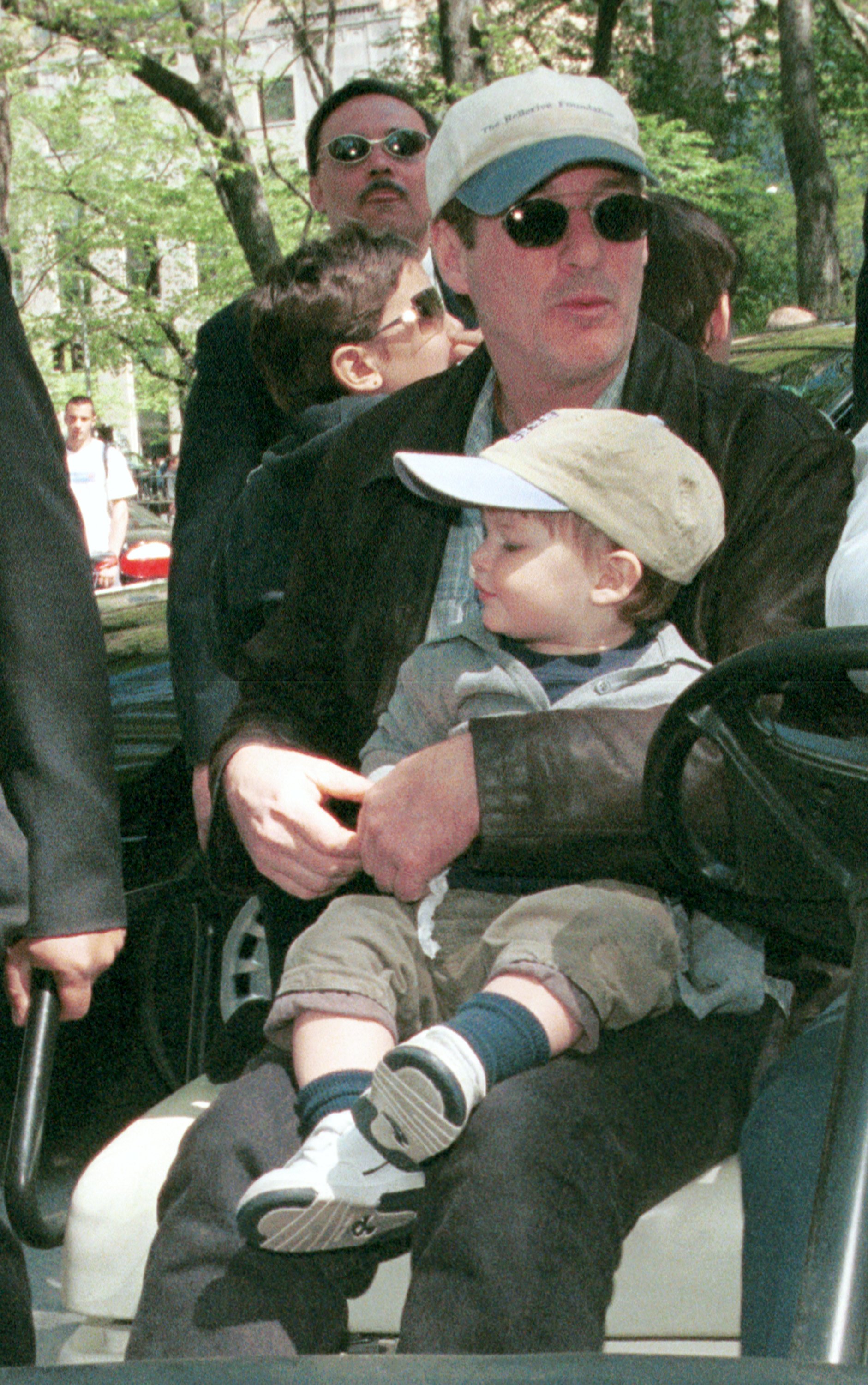 Richard Gere and his son Homer James Jigme Gere arriving for the "Kids for Kids" Carnival on April 29, 2001 in New York City's Central Park. / Source: Getty Images