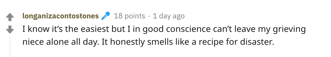 A user's comment on Redditor "longanizacontostones"'s post. | Source: Reddit