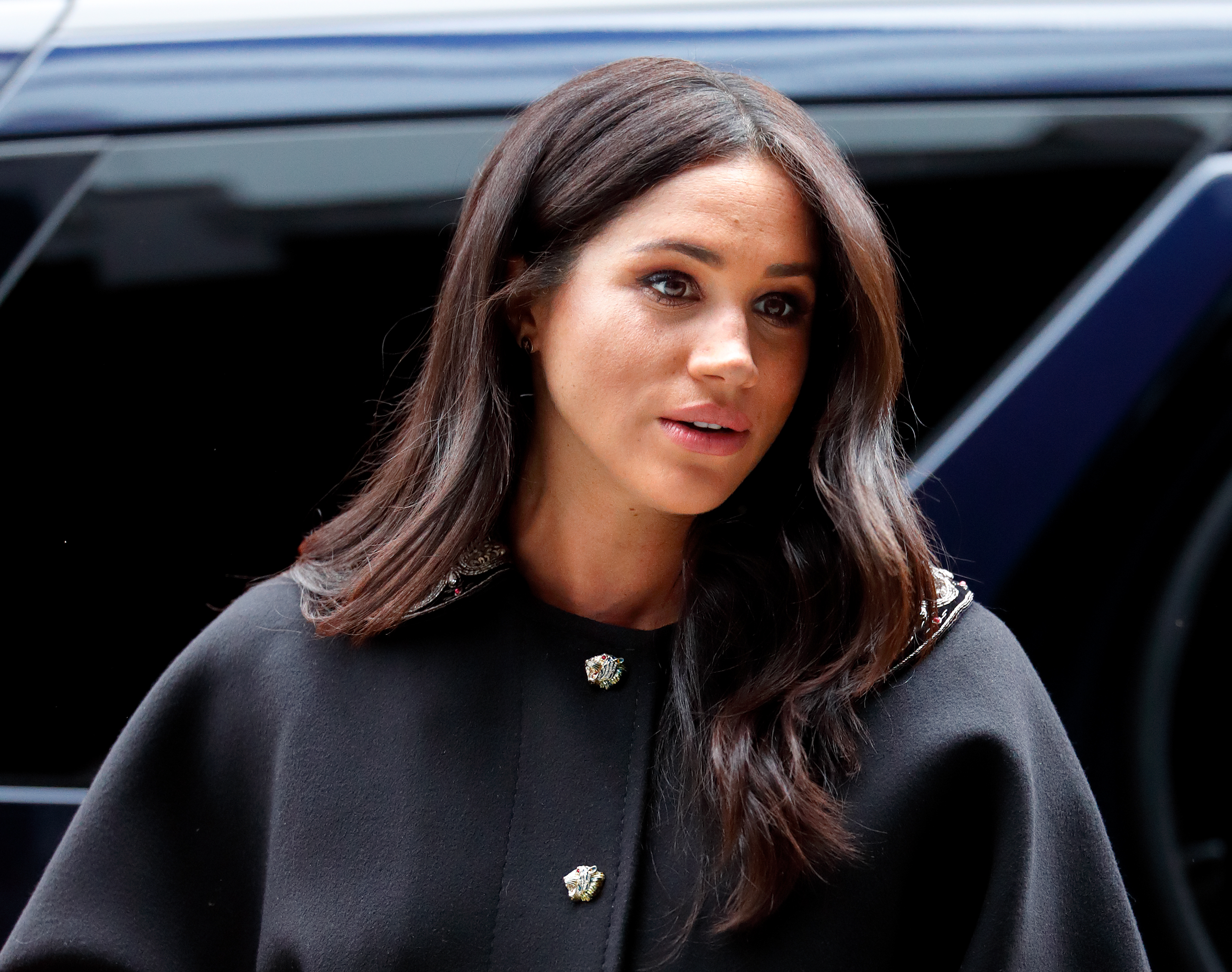 Meghan, Duchess of Sussex visits New Zealand House to sign a book of condolence on behalf of The Royal Family following the recent terror attack which saw at least 50 people killed at a Mosque in Christchurch on March 19, 2019 in London, England. | Source: Getty Images