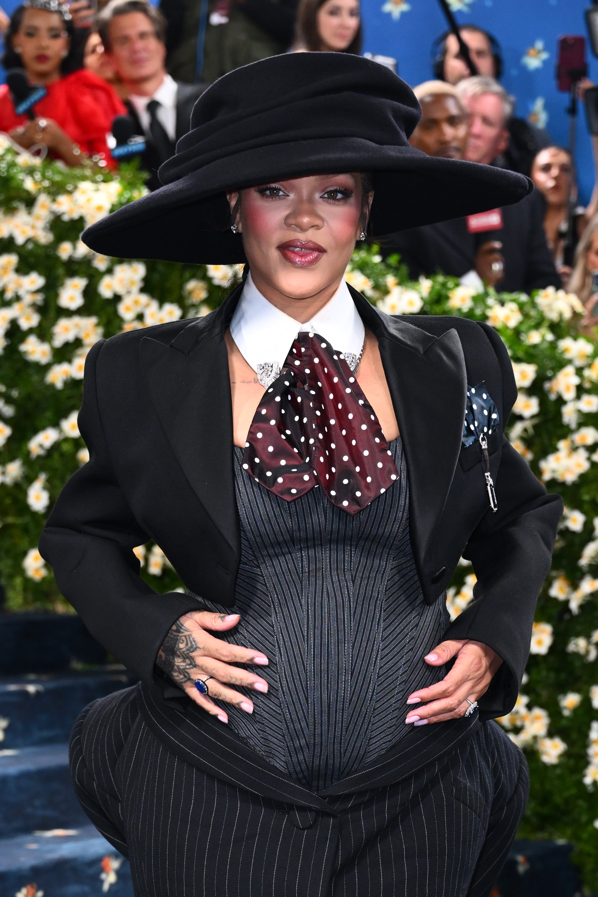 Rihanna attending the Metropolitan Museum of Art Costume Institute Benefit Gala 2025 | Source: Getty Images