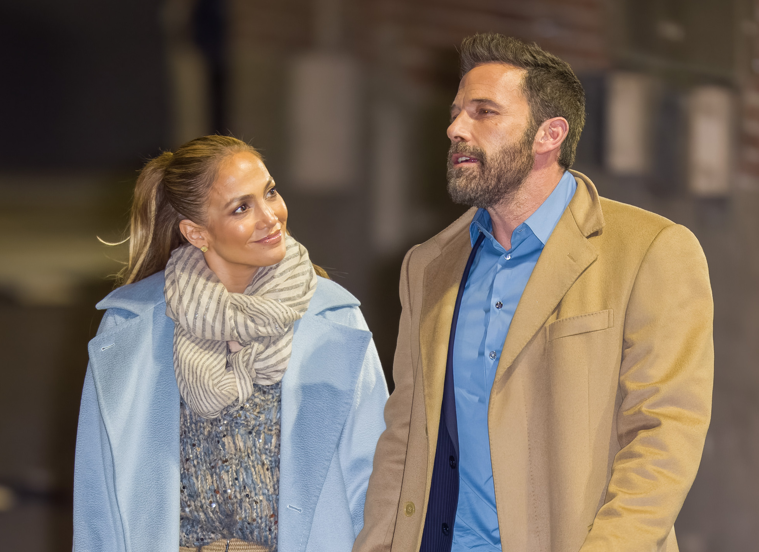 Jennifer Lopez and Ben Affleck are seen at "Jimmy Kimmel Live" in Los Angeles, California, on December 15, 2021 | Source: Getty Images