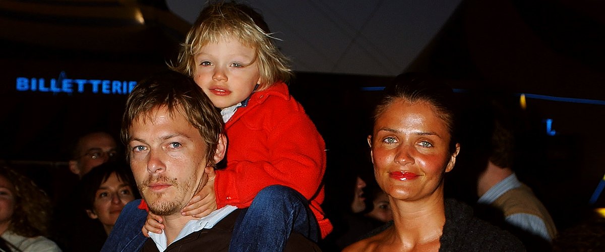 Norman Reedus, Helena Christensen and son Mingus at Randall's Island Park in New York on April 24, 2003 | Photo: Getty Images