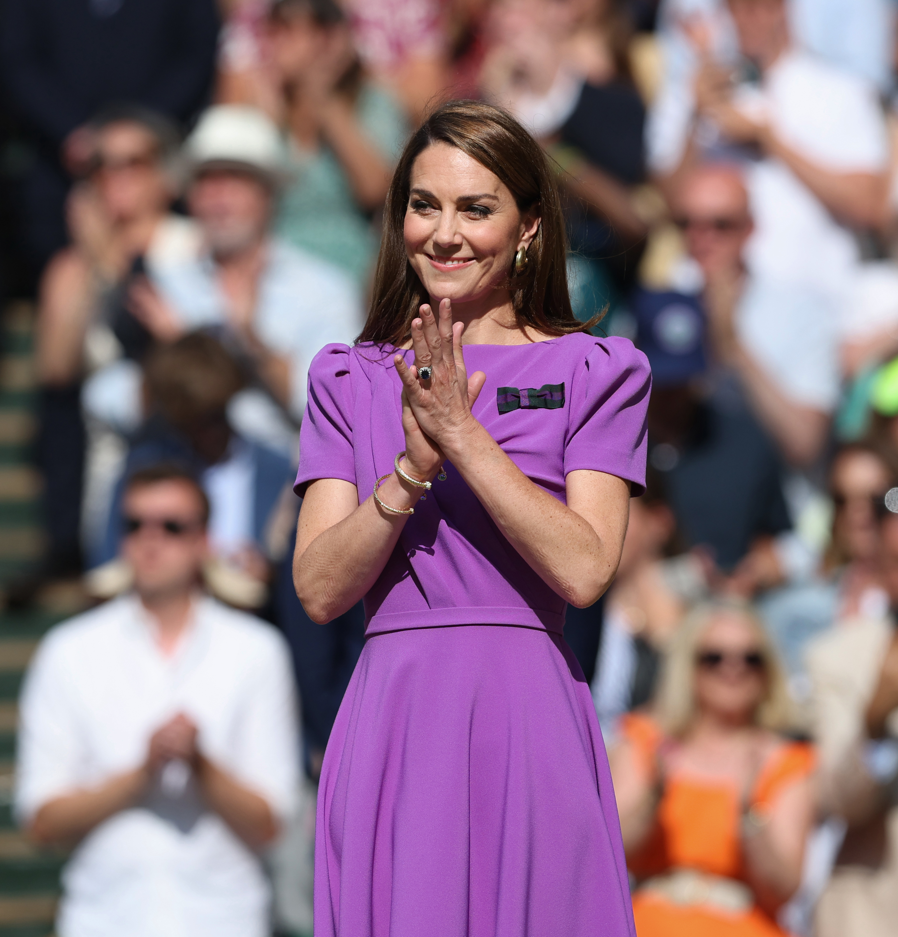 Kate Middleton at the All England Lawn Tennis and Croquet Club on July 14, 2024, in London, England. | Source: Getty Images