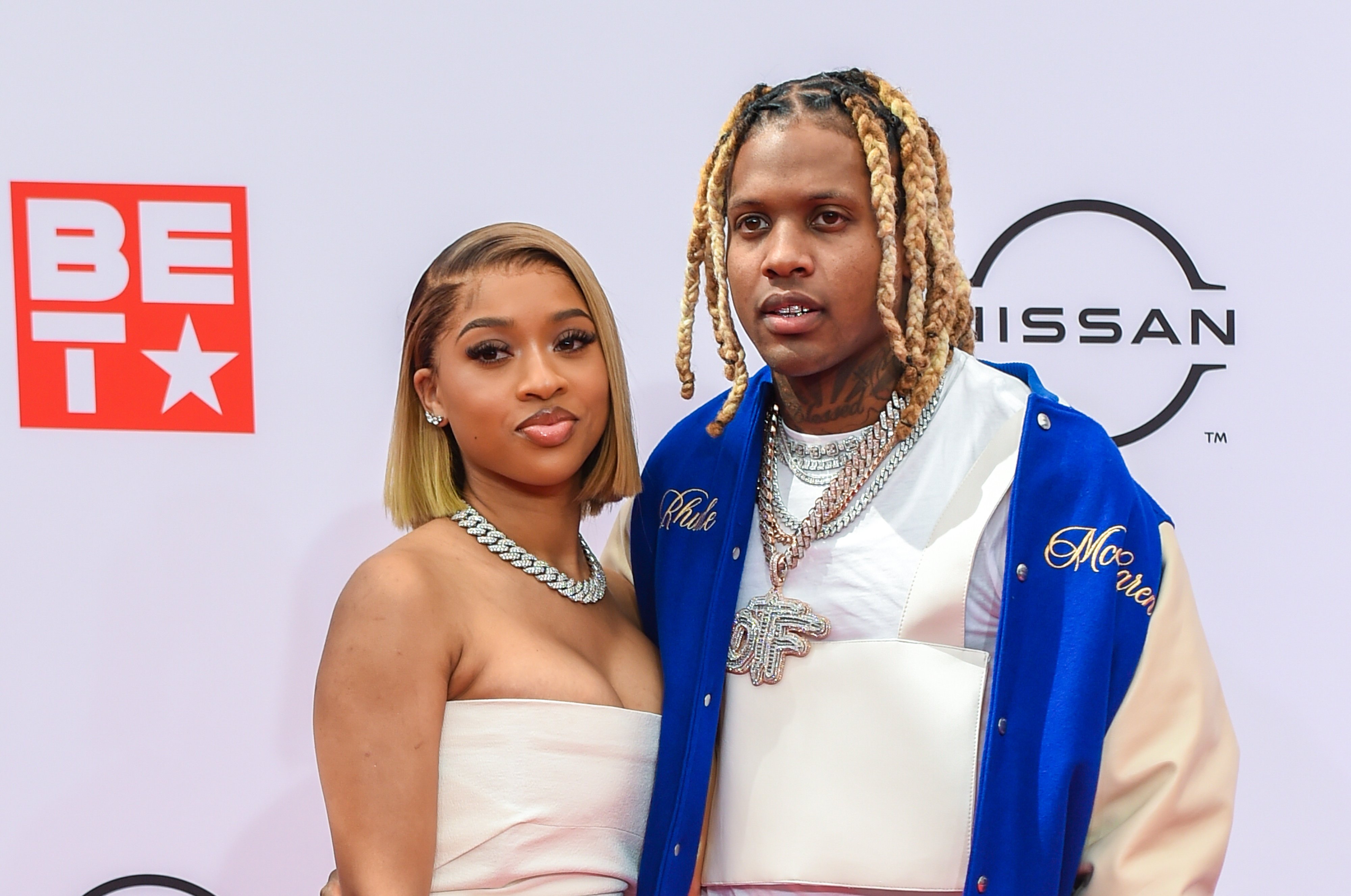 Lil Durk and India Royale pose at the the 2021 BET Awards in Los Angeles | Source: Getty Images