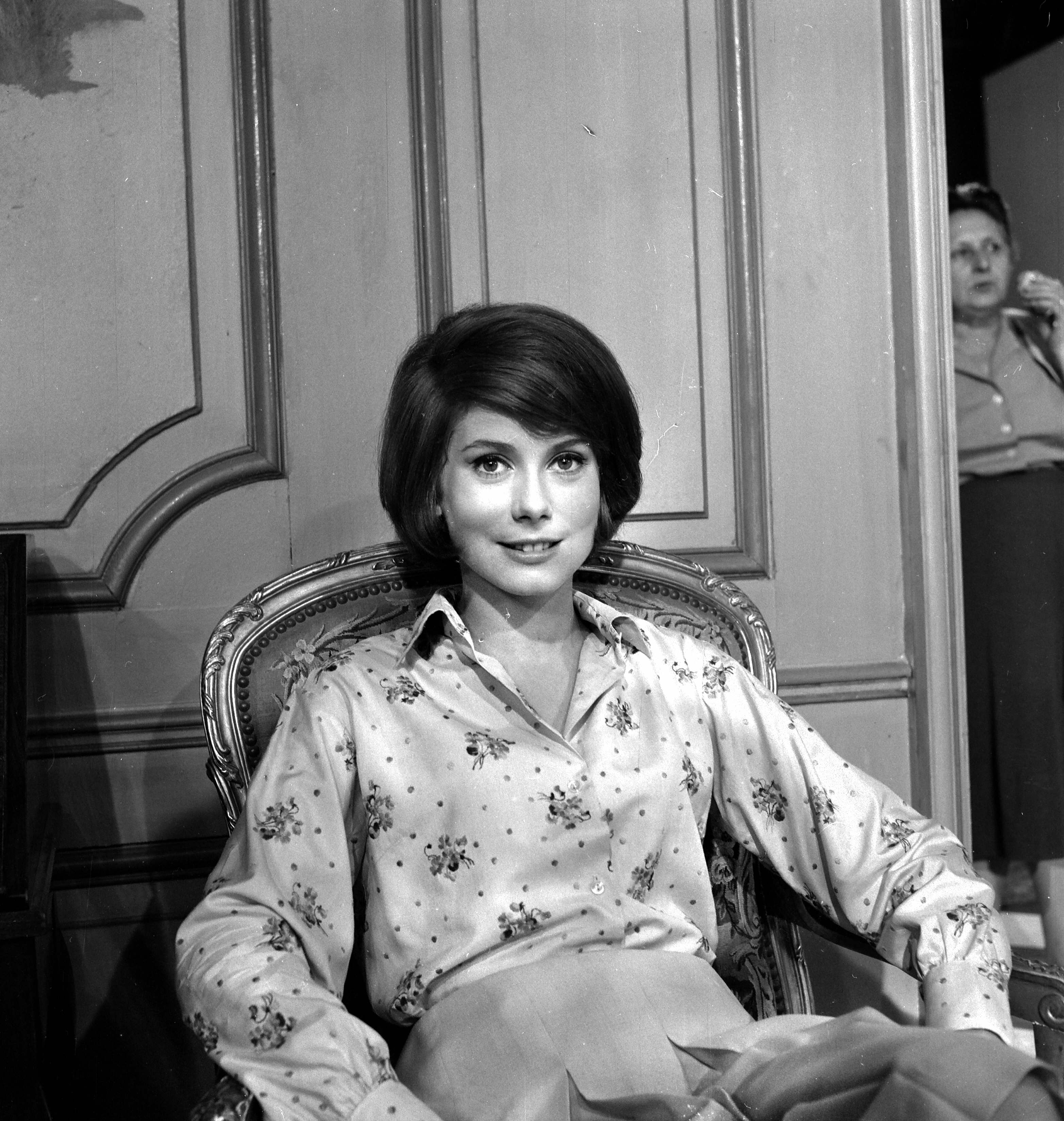 The actress during the filming "L'Homme a femmes" of Jacques-Gerard Cornu, circa 1960. | Source: Getty Images