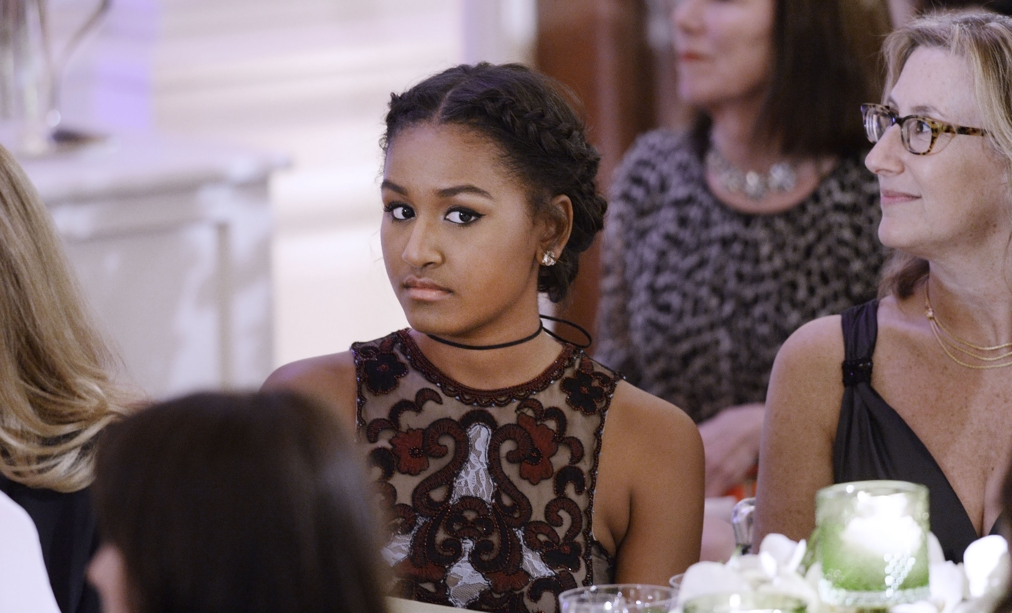 Sasha Obama attends the State Dinner at the White House March 10, 2016 in Washington, D.C.| Source: Getty Images