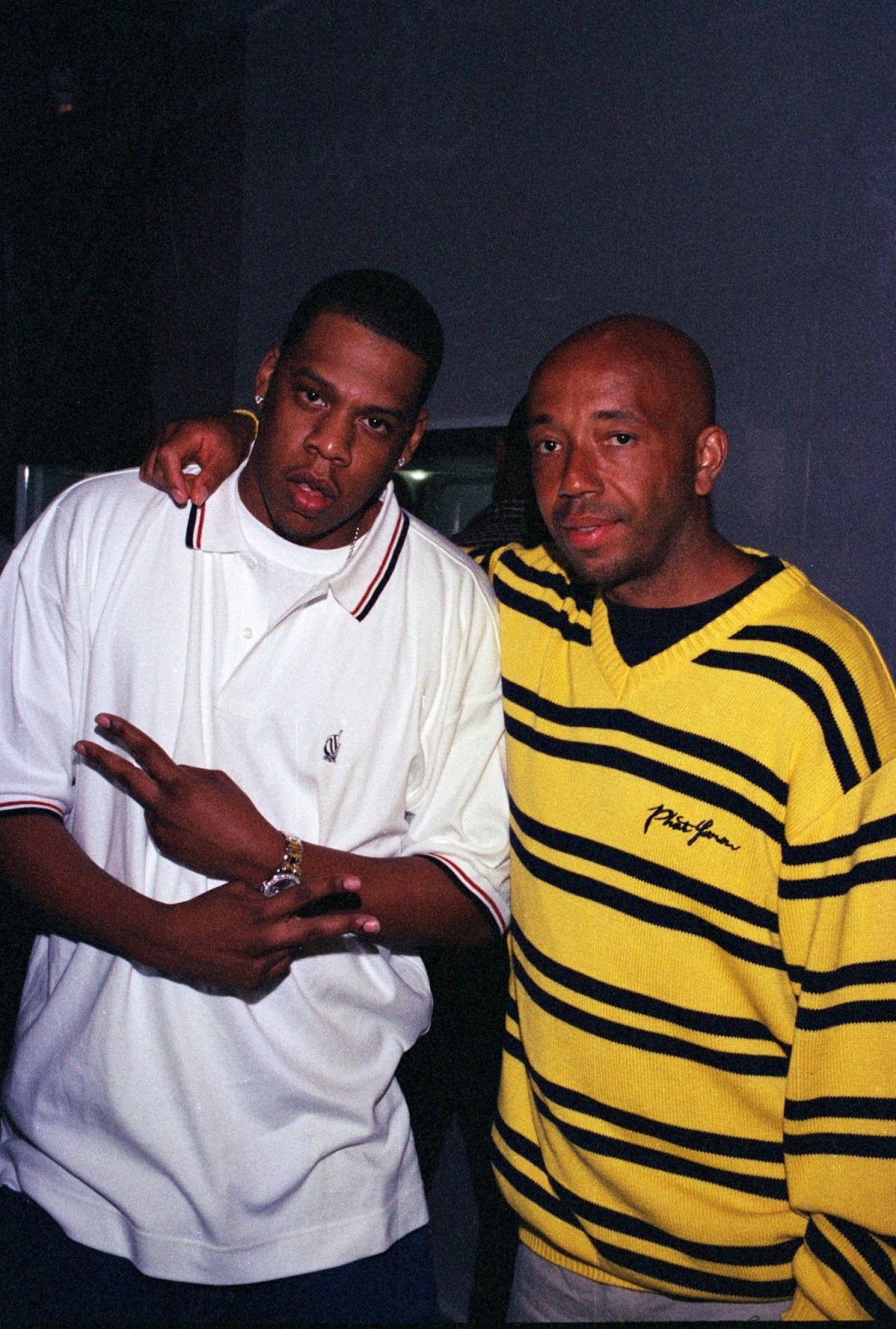 Jay-Z and Russell Simmons at a Cartier Event in New York 1996. | Source: Getty Images